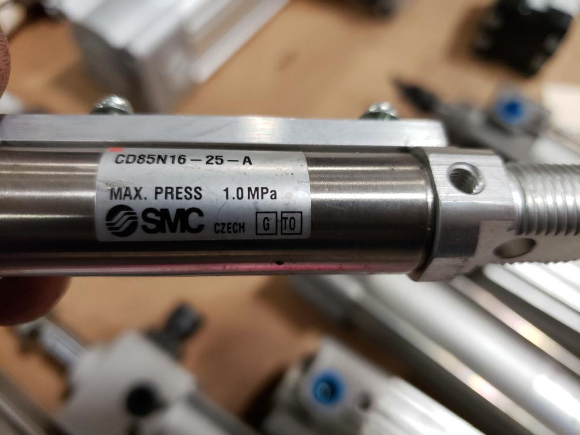Pallet of assorted pneumatic cylinders. SMC, Festo. - Image 12 of 24