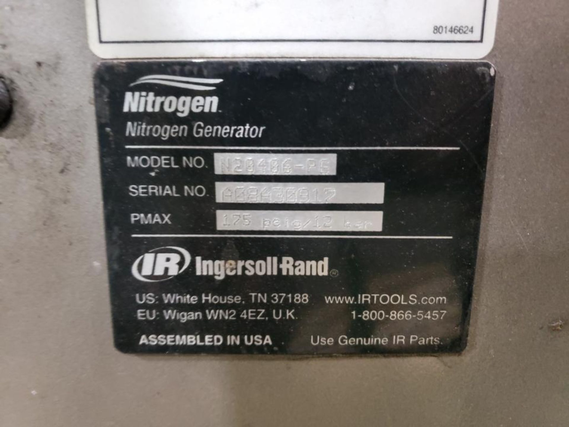 Ingersoll Rand nitrogen generator. Model N20406-PG. 175psig max. - Image 3 of 9