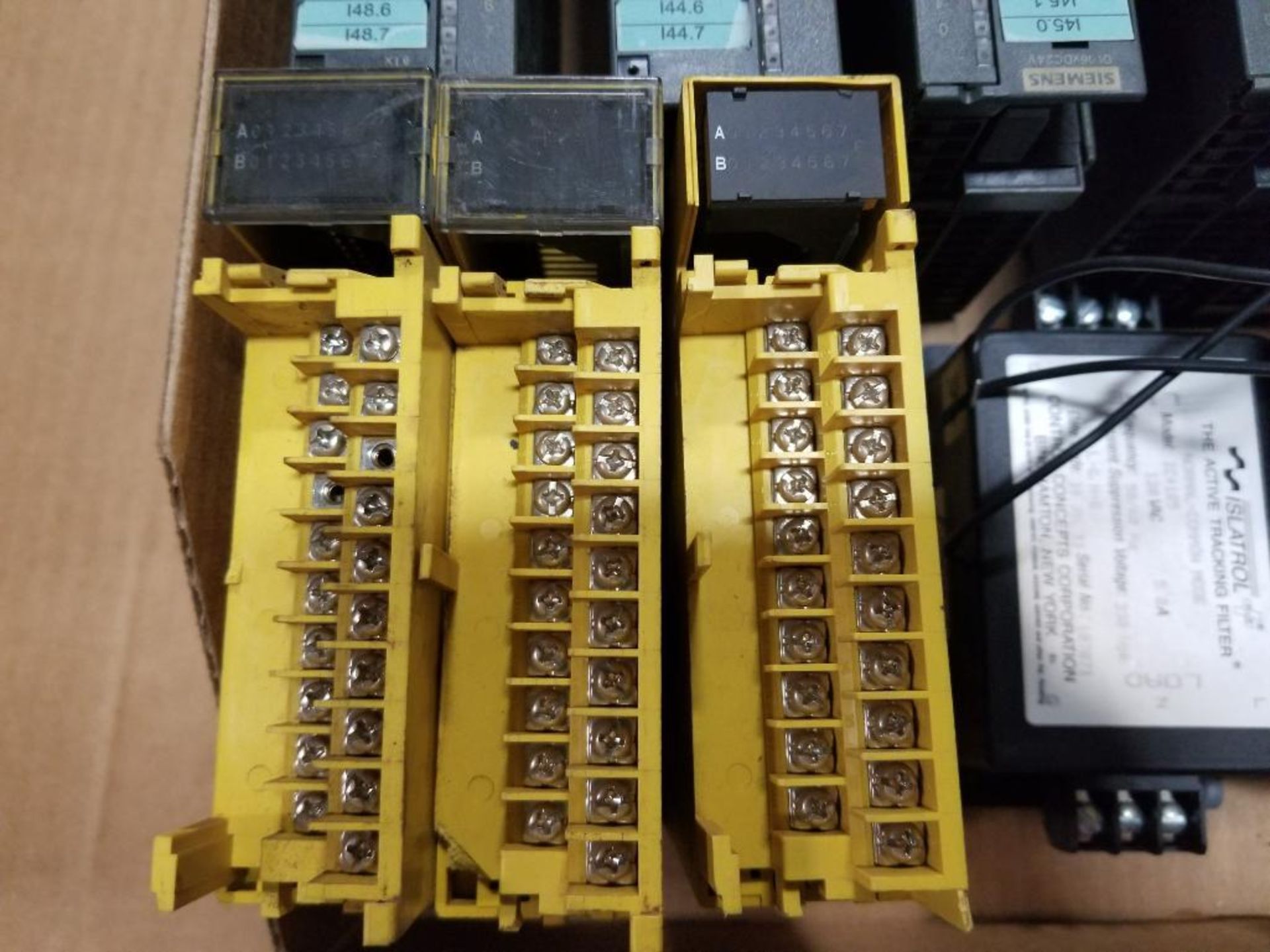 Assorted electrical modules, relays, line filter. Siemens, Fanuc. - Image 2 of 7