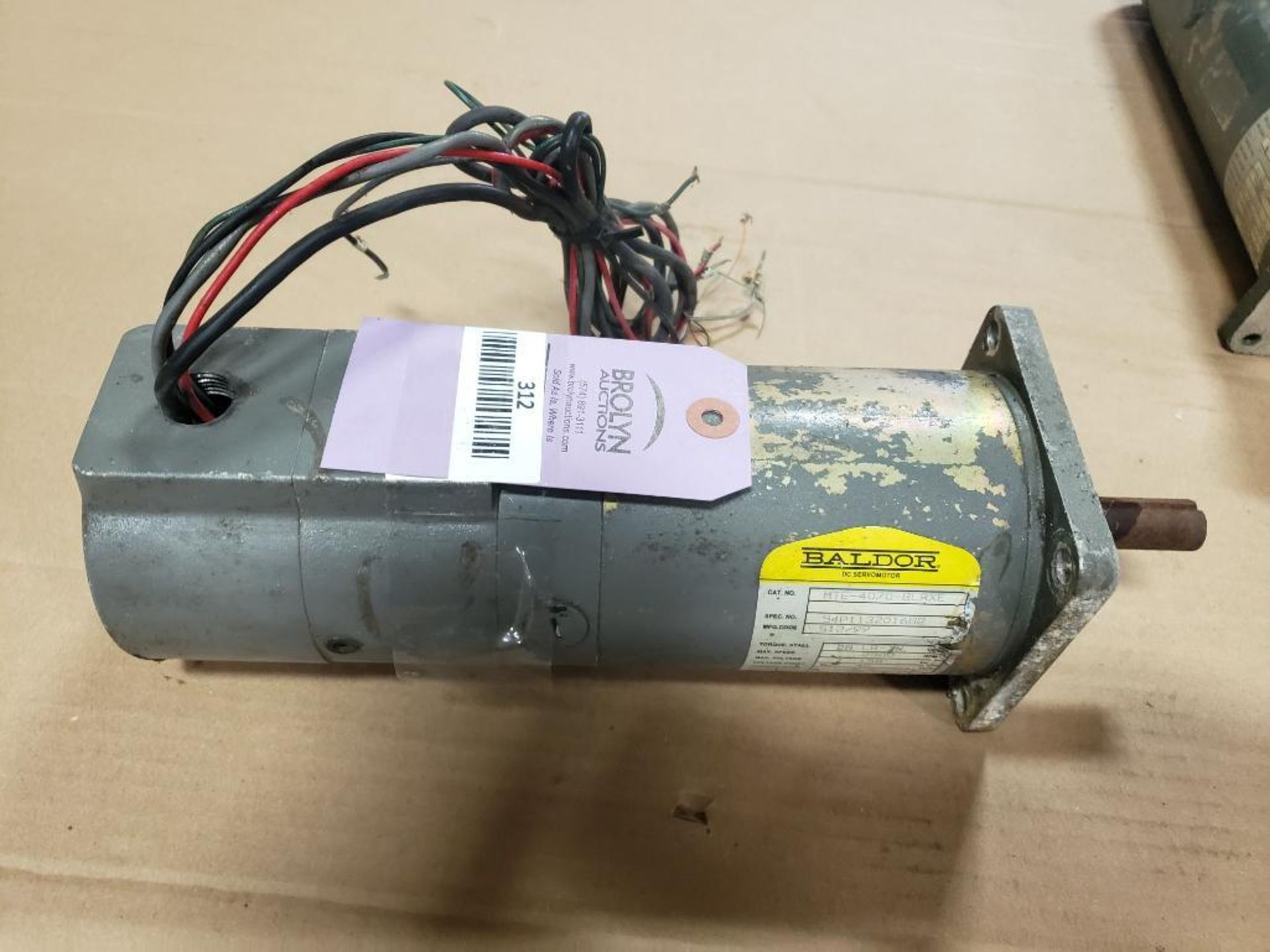 Baldor DC servo motor MTE-4070-BLAXE.