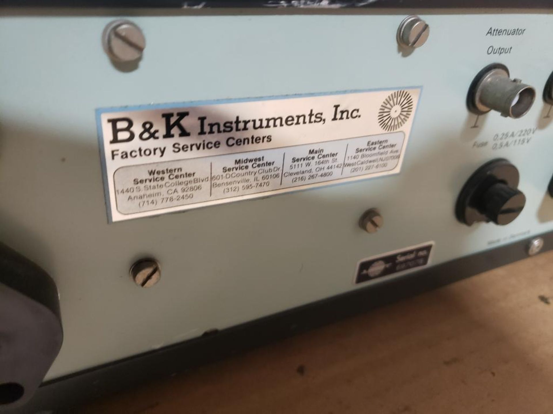 Bruel & Kjaer B&K Instruments Sine Generator Type 1023. Serial #697078. - Image 4 of 6