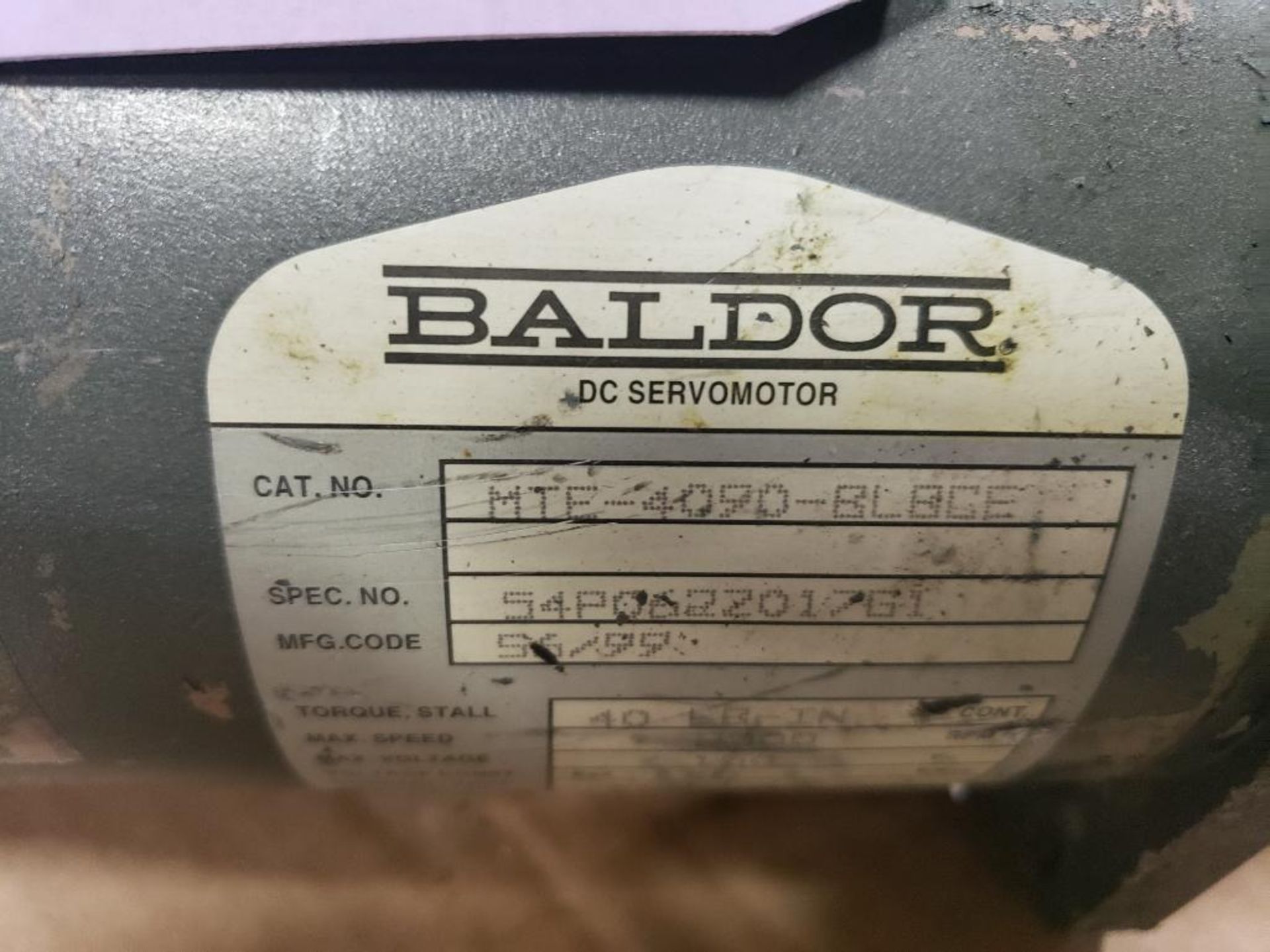 Baldor DC servo motor MTE-4050-BL8CE. - Image 3 of 6