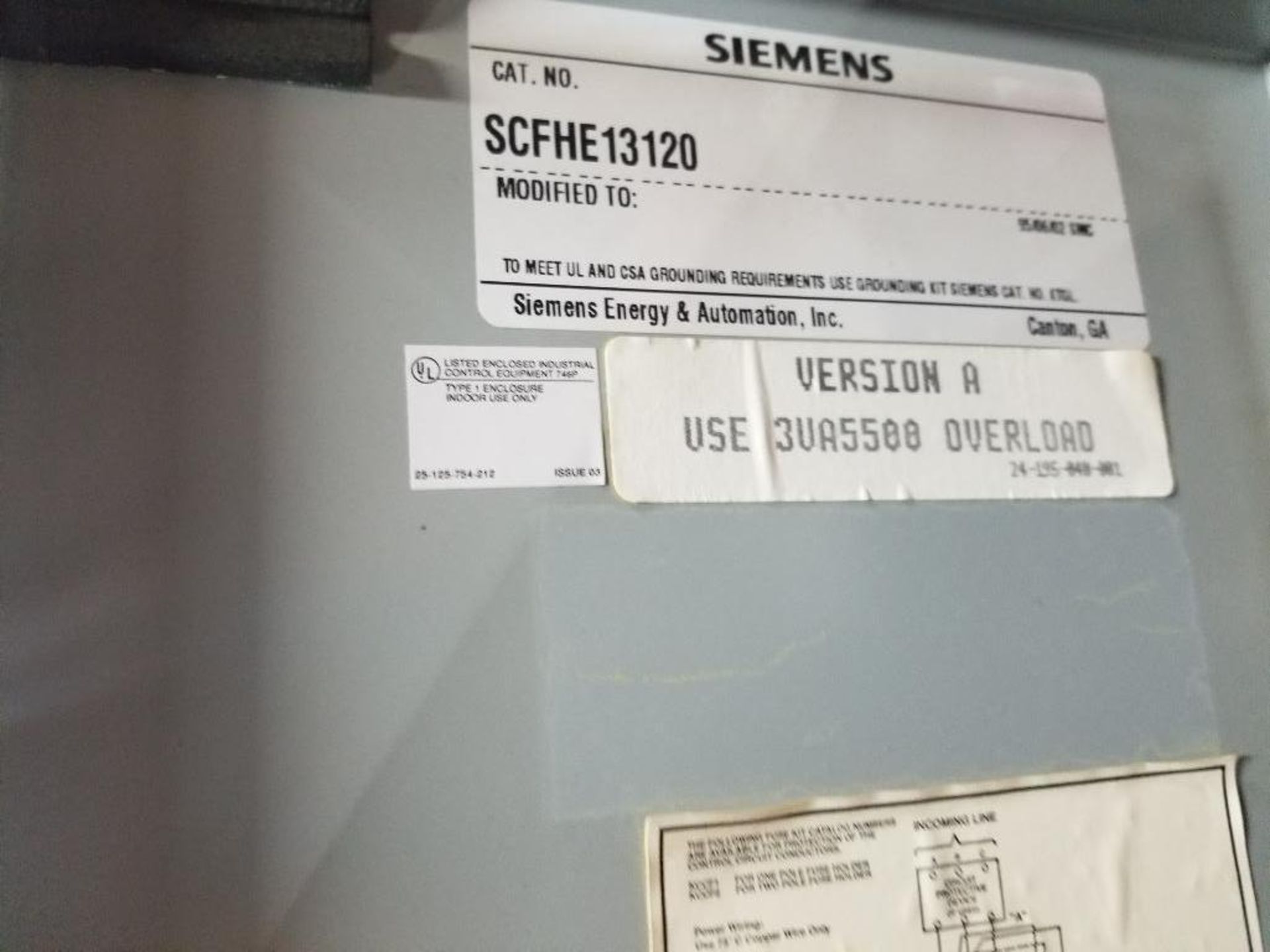 Heavy duty safety disconnect starter. Siemens. - Image 6 of 6
