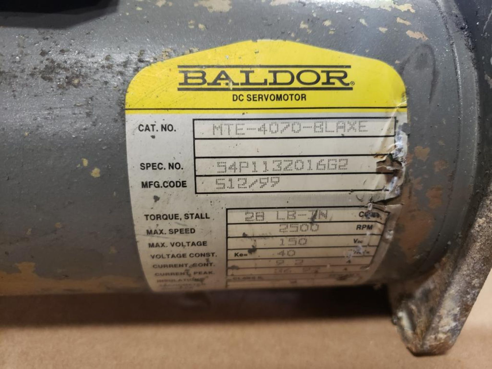 Baldor DC servo motor MTE-4070-BLAXE. - Image 2 of 3