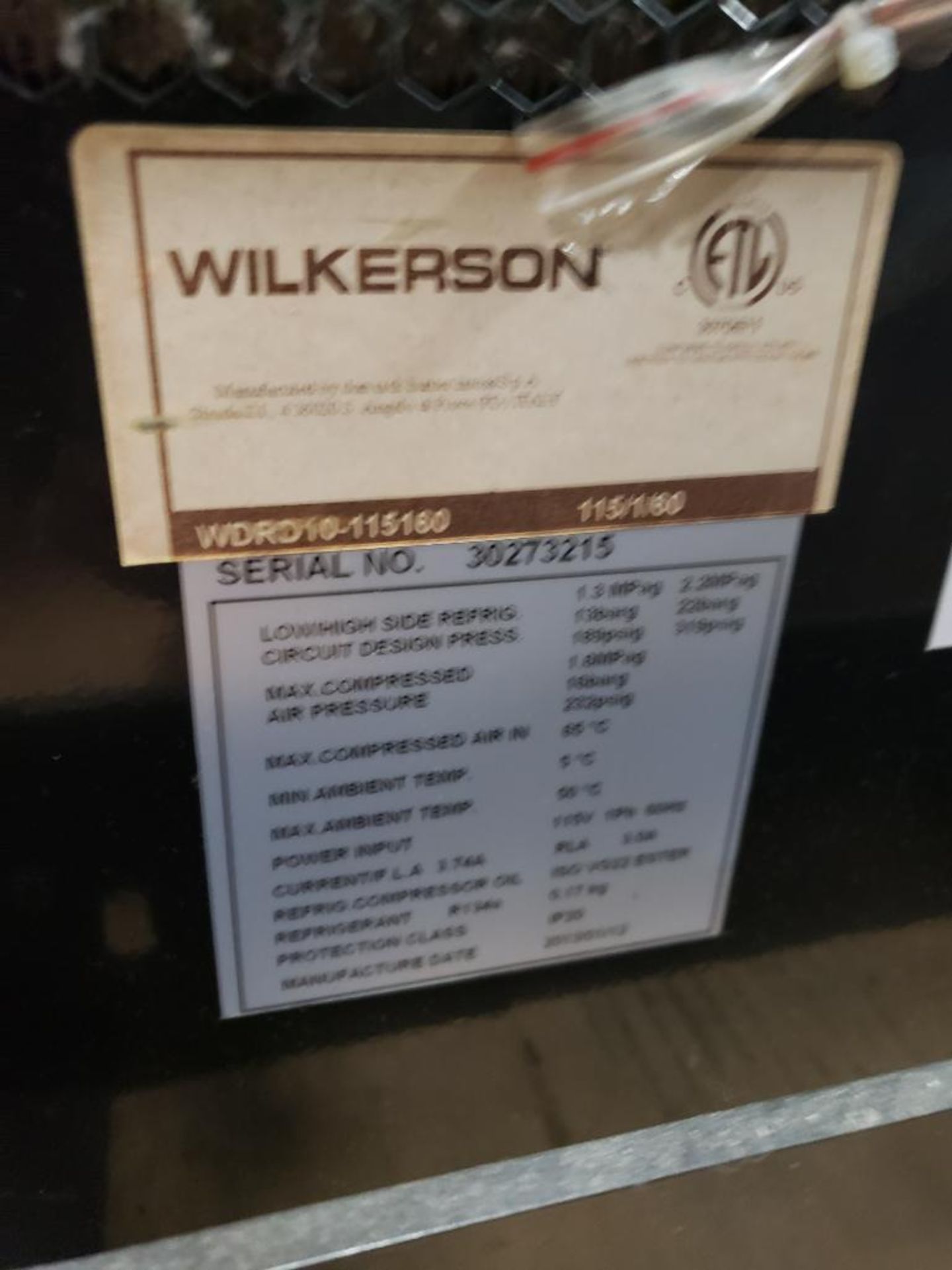 Wilkerson WDRD10-115160 refrigeration air dryer. - Image 4 of 5