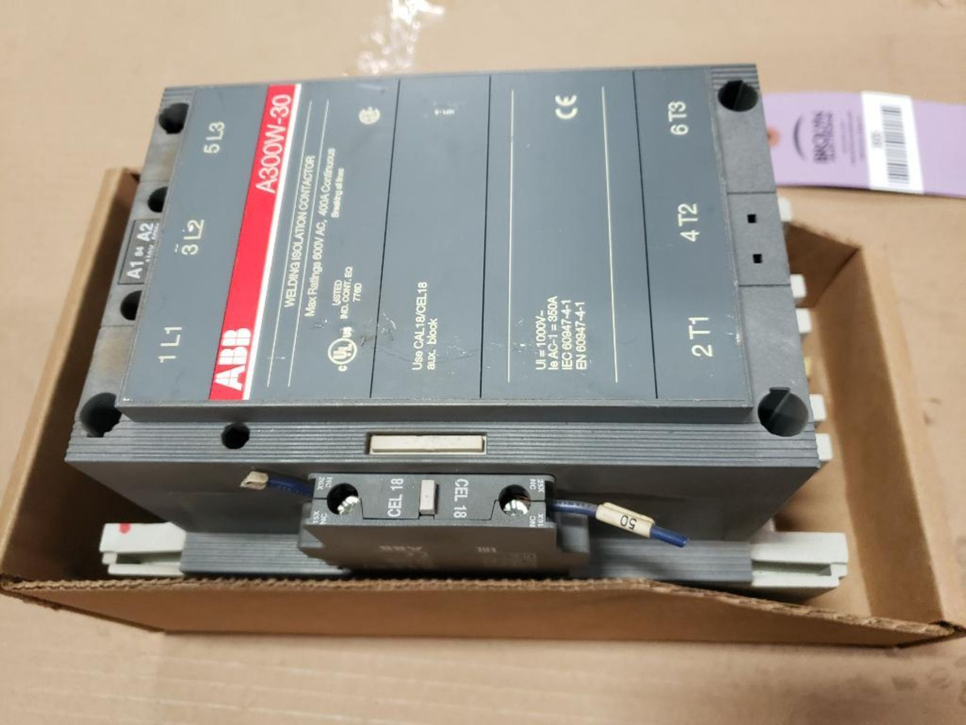 ABB A300W-30 welding isolation contactor.