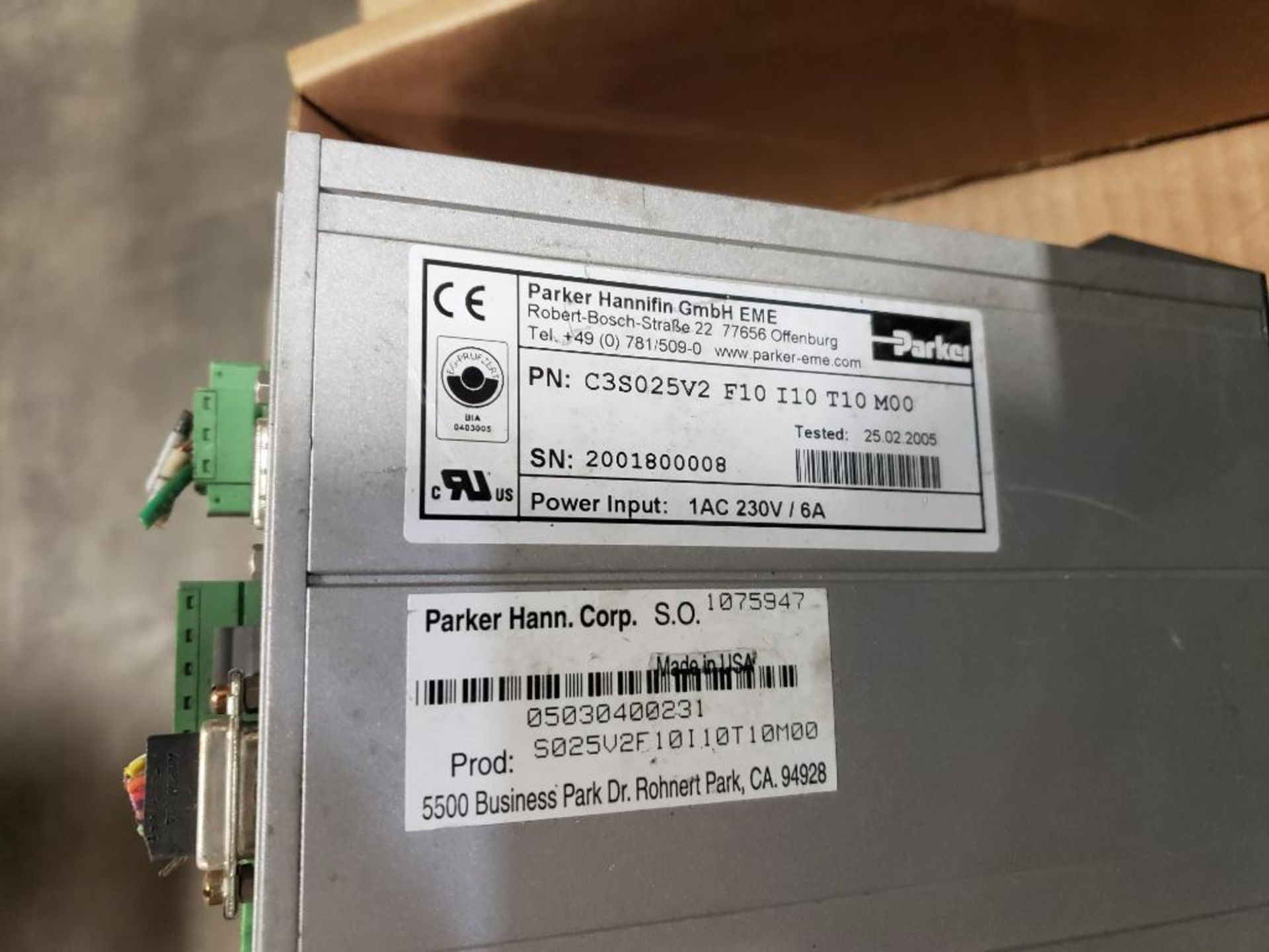 Qty 2 - Parker Compax3 Servo drive. C3S025V2-F10-I10-T10-M00. - Image 4 of 7