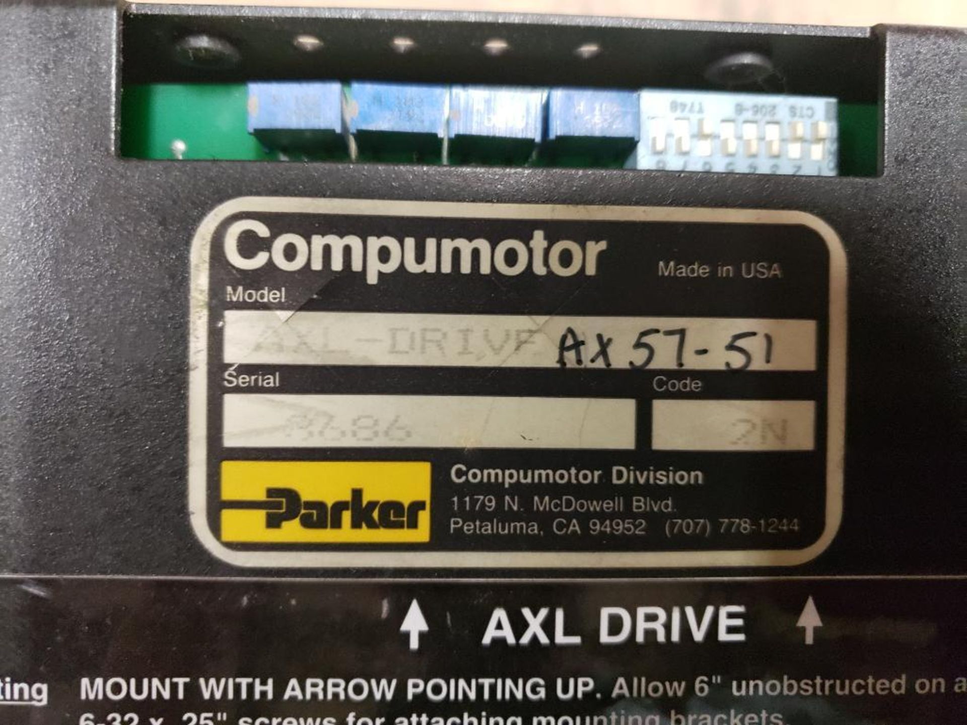 Qty 3 - Parker Compumotor Microstep drive. AX-Series. AXL-DRIVE. - Image 6 of 9