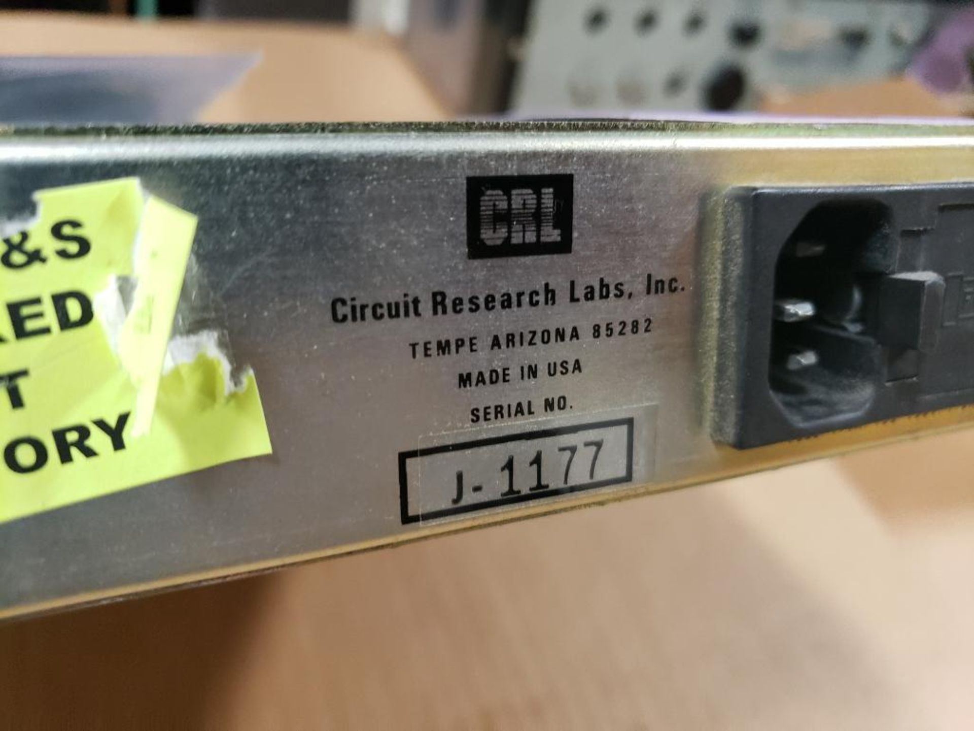 CRL Circuit Research Labs, INC. S.C.A. Modulation Generator. Serial #J-1177. - Image 6 of 7