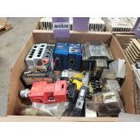 Assorted electrical relays, switches. STI, Banner, Phoenix Contact, Automation Direct.