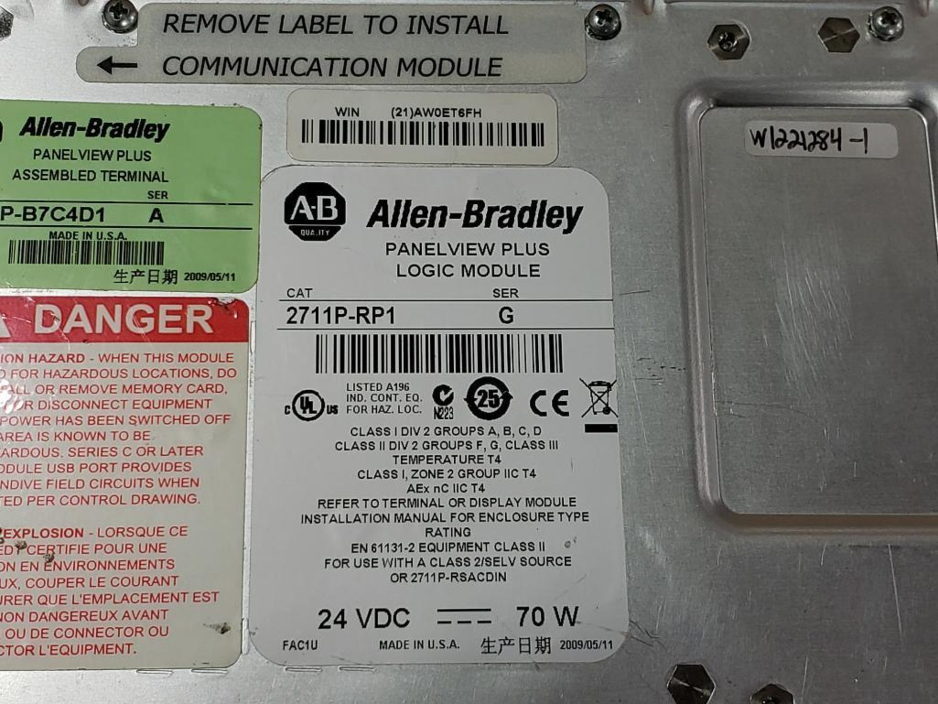 Allen Bradley PanelView Plus 700 Logic Module. 2711P-RP1. - Image 7 of 10