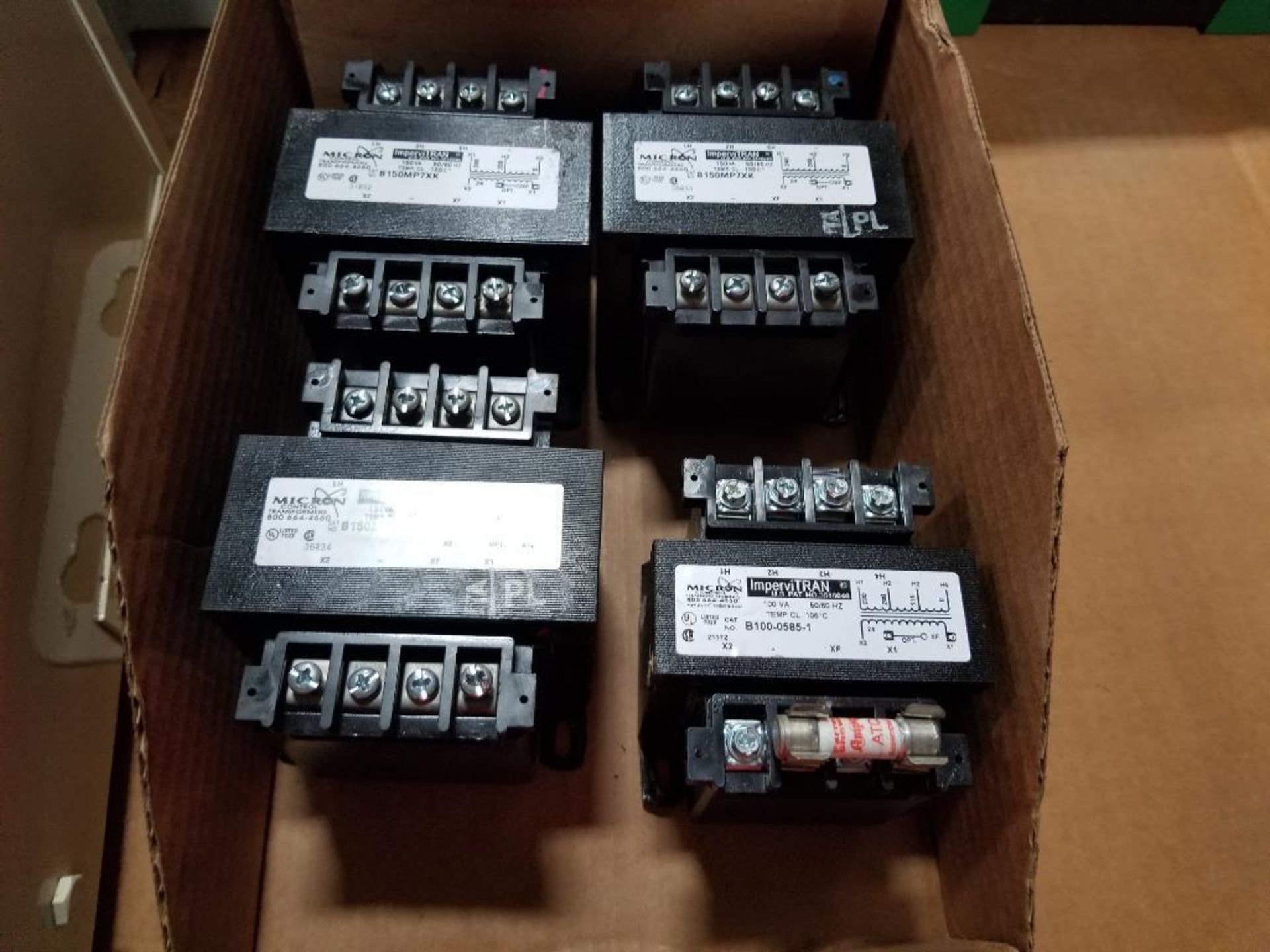 Qty 4 - Assorted Micron electrical transformer.