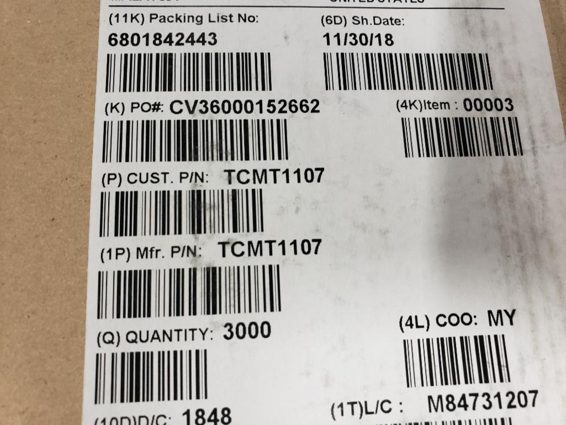 Qty 9000 - Vishay Semiconductor. Part number TCMT1107. - Image 2 of 14