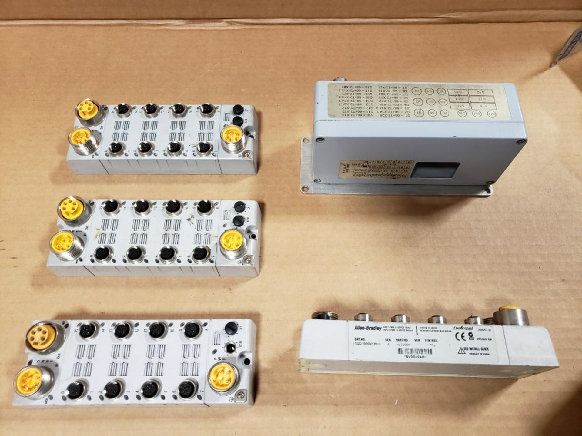 Assorted electrical I/O module. KEBA, Allen Bradley.