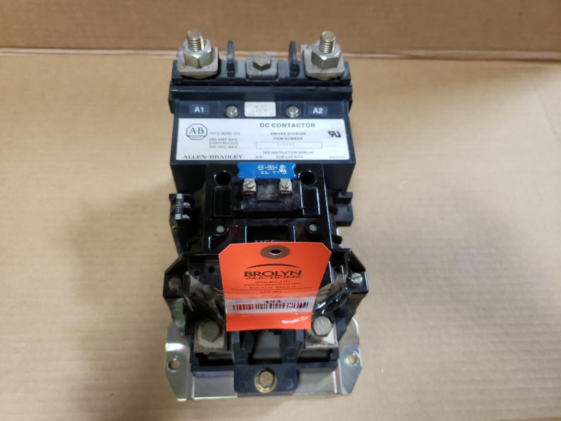 Allen Bradley DC contactor. 123191.