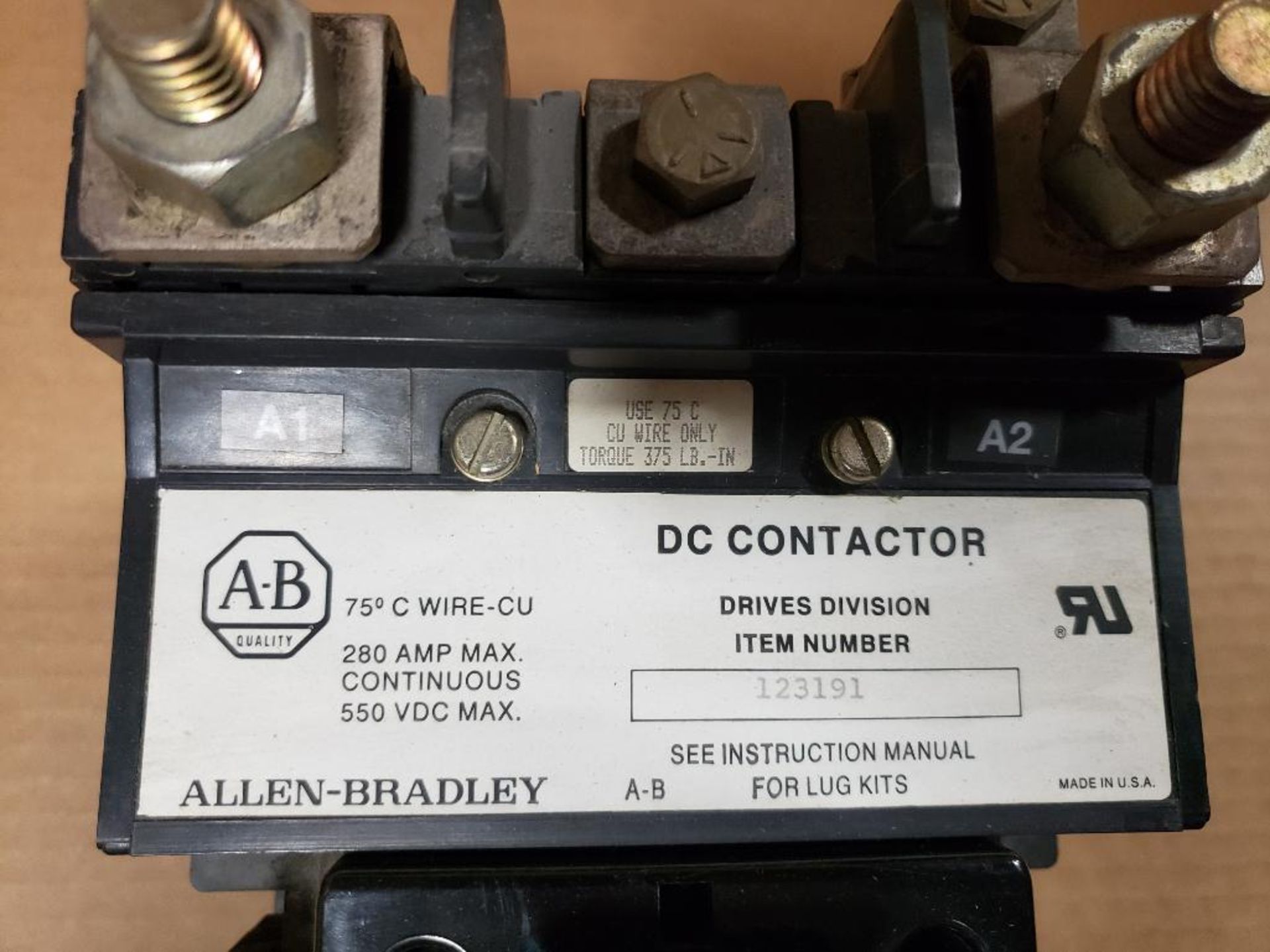 Allen Bradley DC contactor. 123191. - Image 2 of 8