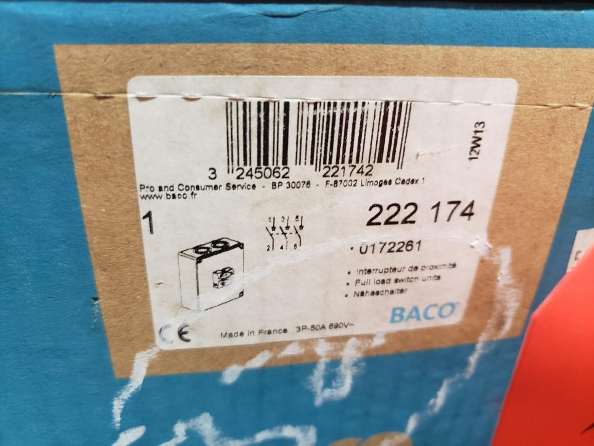 BACO 222-174 full load switch unit. 0172261. New in box. - Image 2 of 4