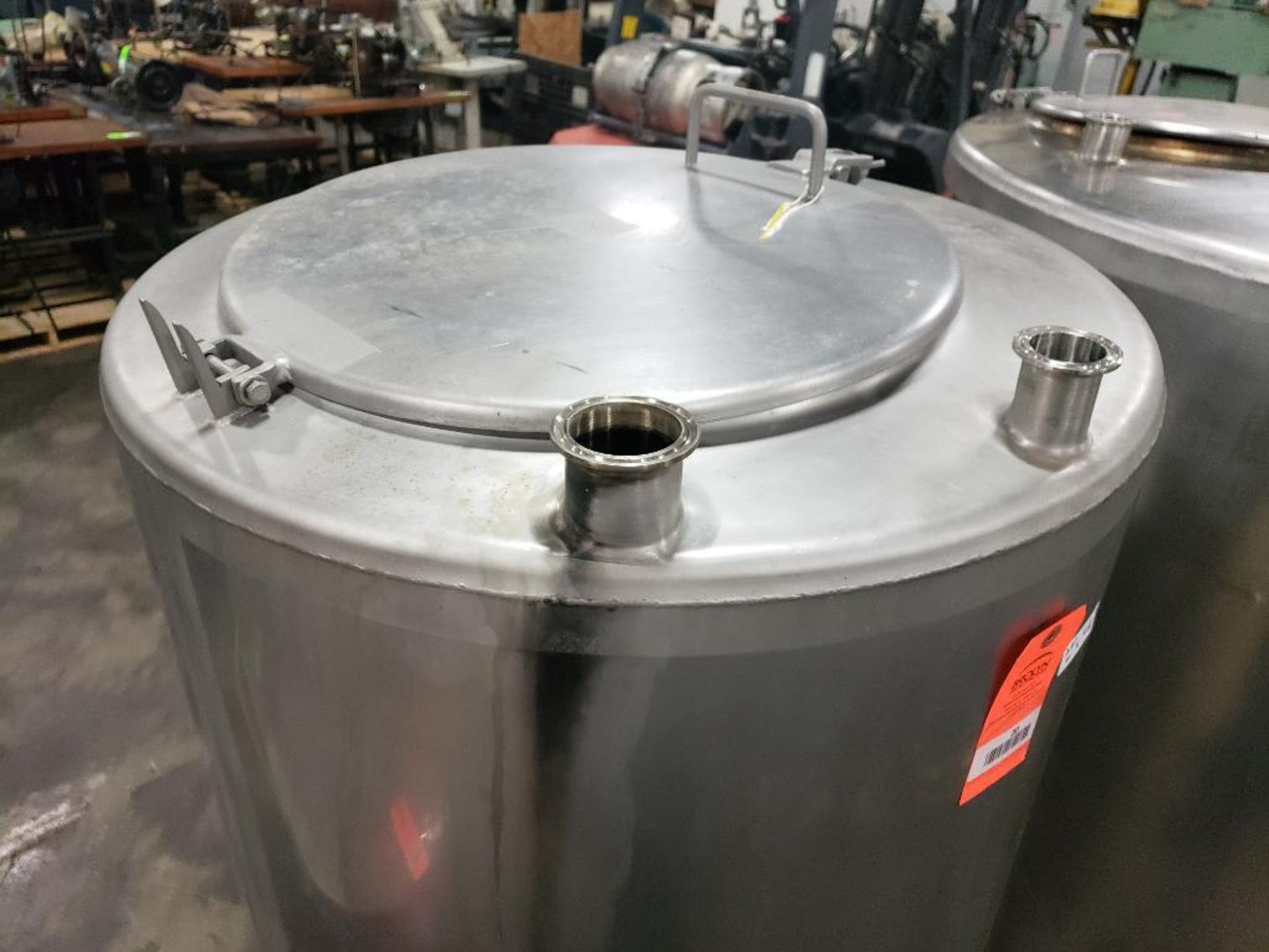 Approx 135 gallon Stainless steel holding tank. Approx dimensions 47in wide by 48in tall. - Image 7 of 9