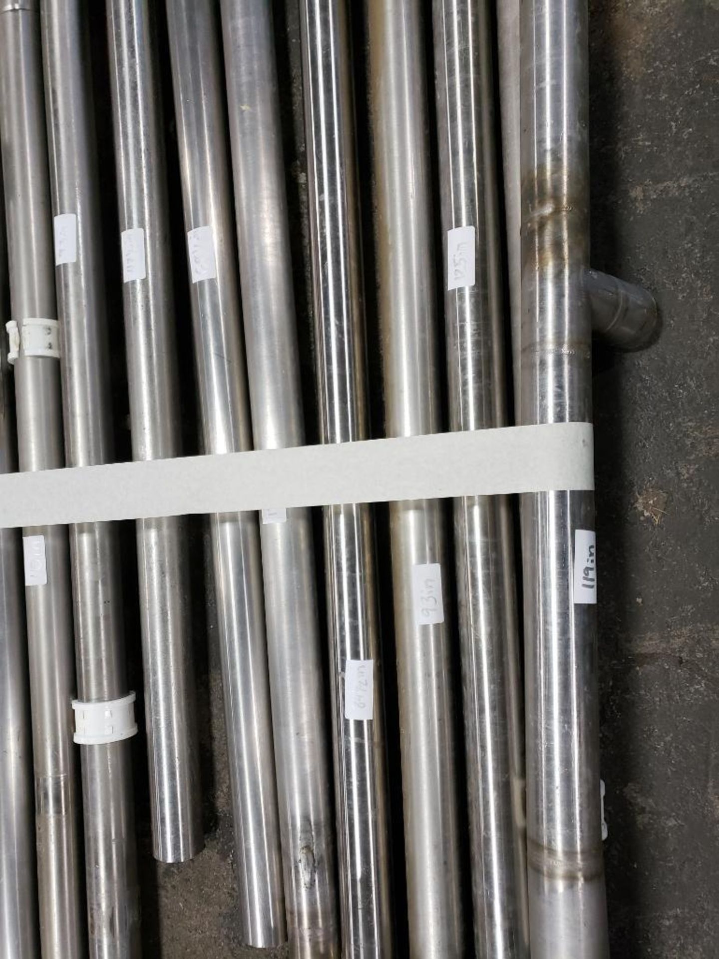 2 inch - Approx 158 total feet of 2in stainless food grade pipe in assorted lengths. - Image 3 of 14