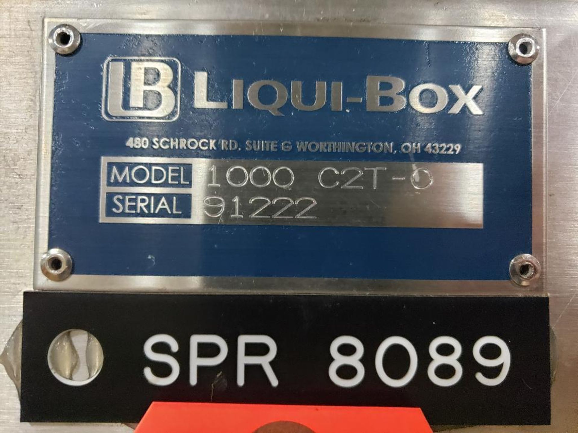 Liqui-Box semi-automatic bag in a box filler. Model 1000-C2T. Dual head. Serial number 91222. - Image 11 of 24