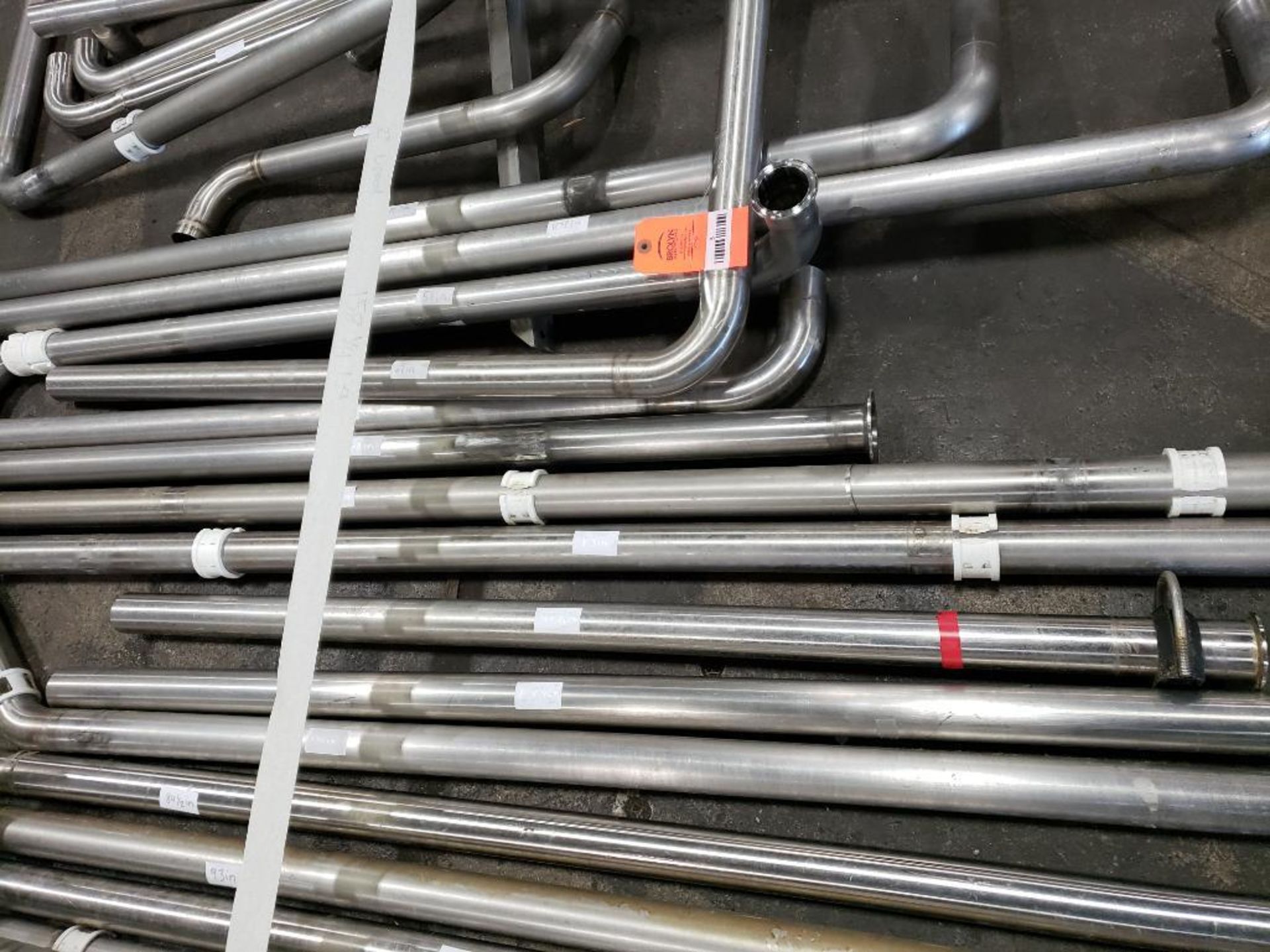 2 inch - Approx 158 total feet of 2in stainless food grade pipe in assorted lengths. - Image 13 of 14