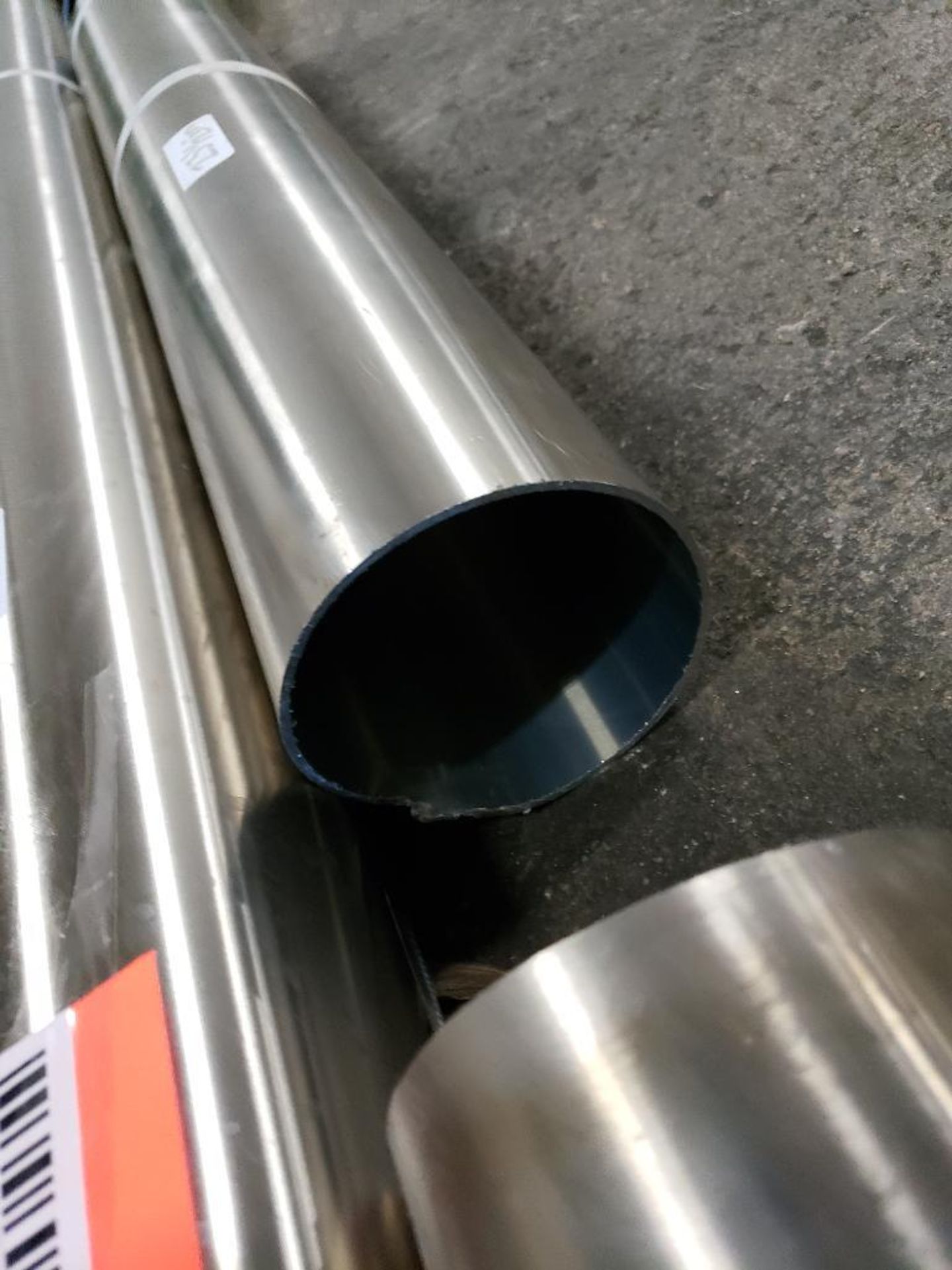4 inch - Approx 83 feet total of 4in stainless food grade pipe in assorted lengths. - Image 5 of 14
