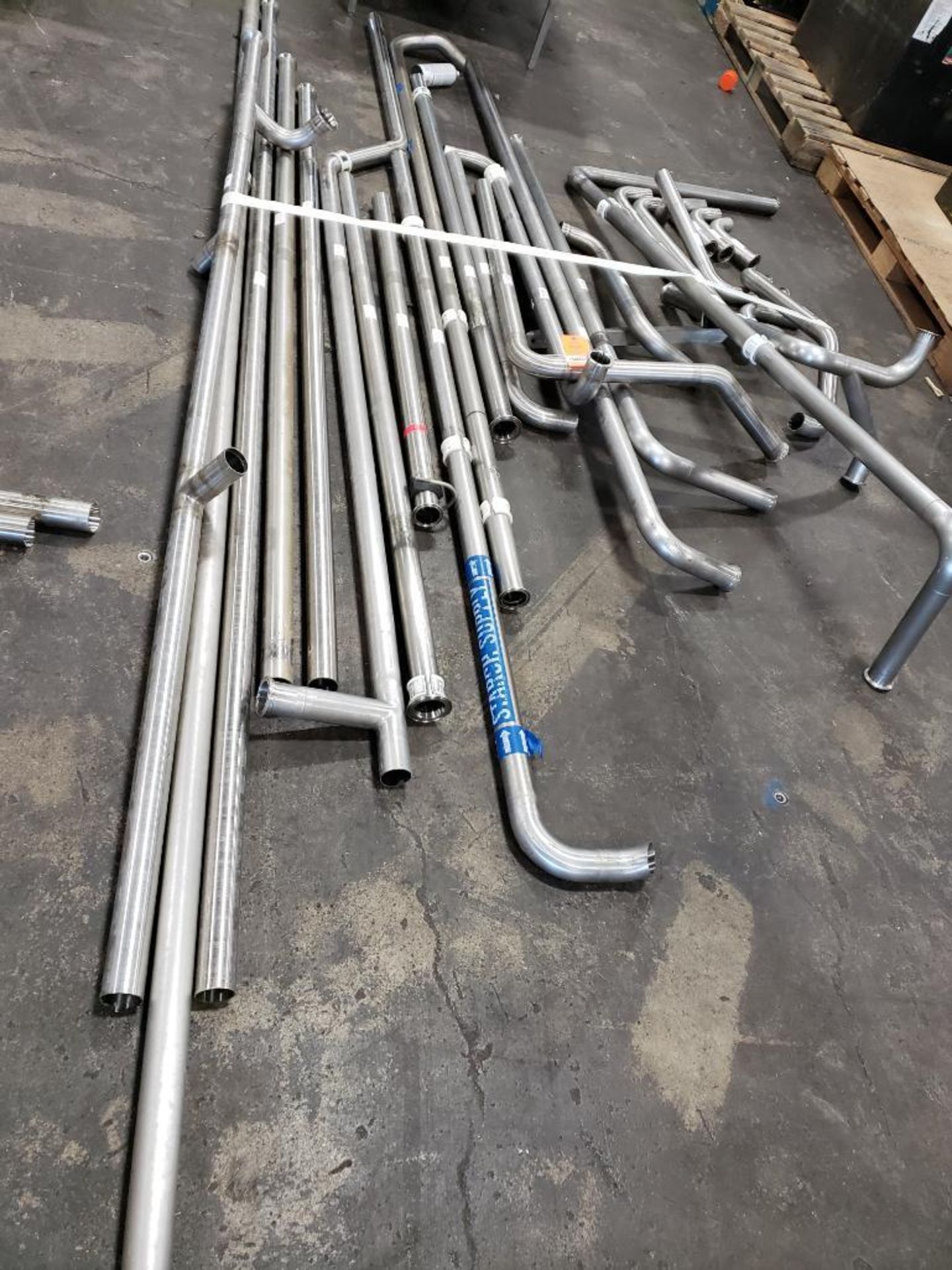 2 inch - Approx 158 total feet of 2in stainless food grade pipe in assorted lengths. - Image 12 of 14