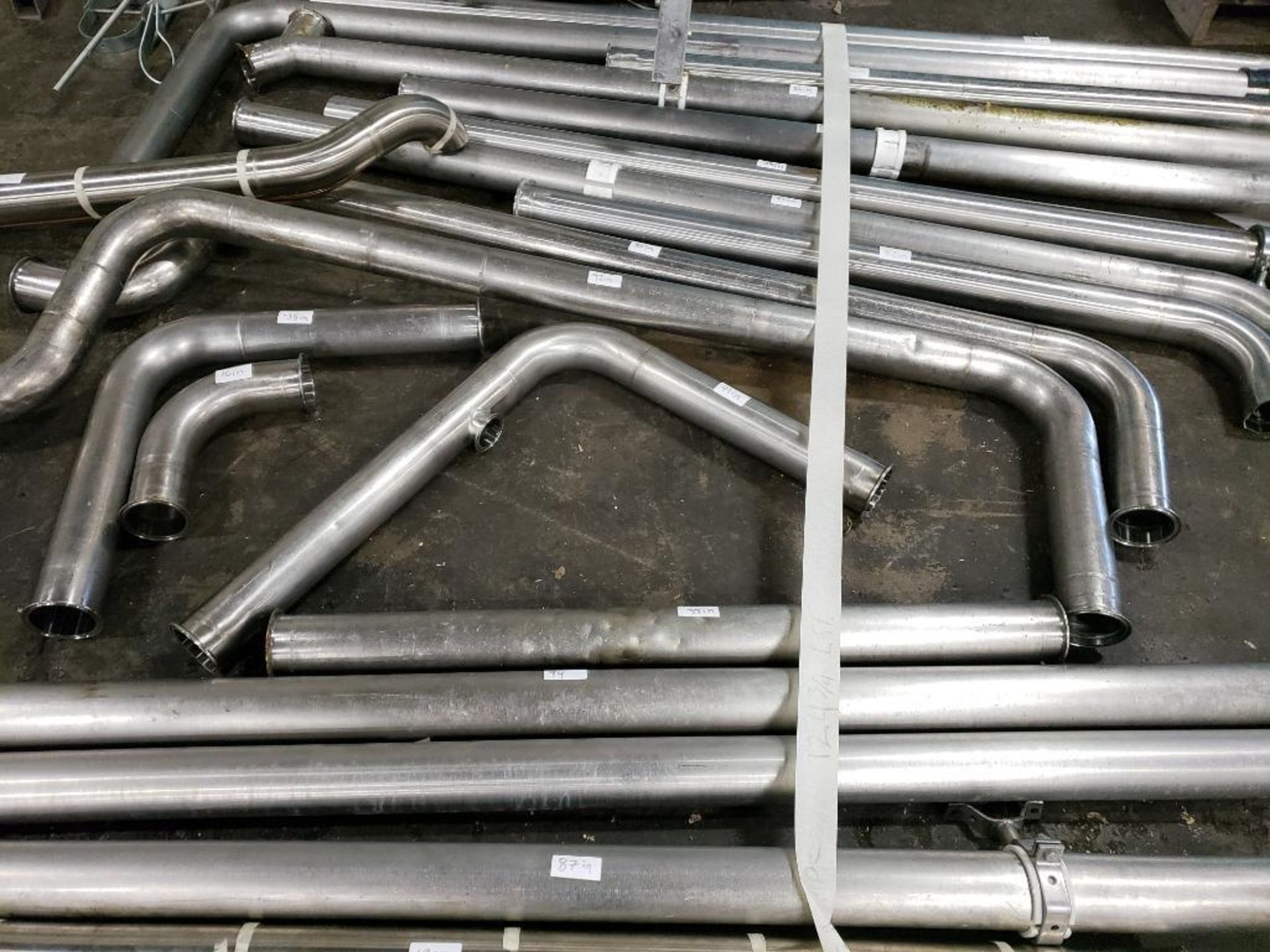 3 inch - Approx 124 total feet of 3in stainless food grade pipe in assorted lengths. - Image 3 of 16