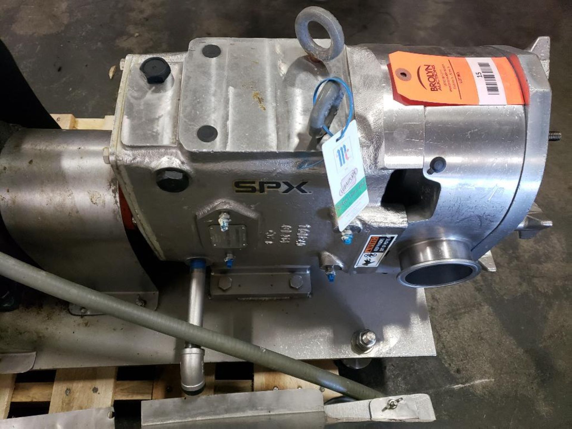 Waukesha Cherry Burrell positive displacement pump. Model 130U1. Includes gearbox and motor. - Image 7 of 12