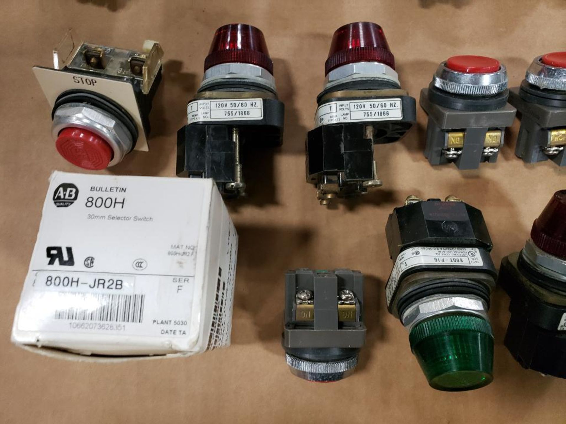 Assorted electrical buttons and relays. - Image 12 of 16