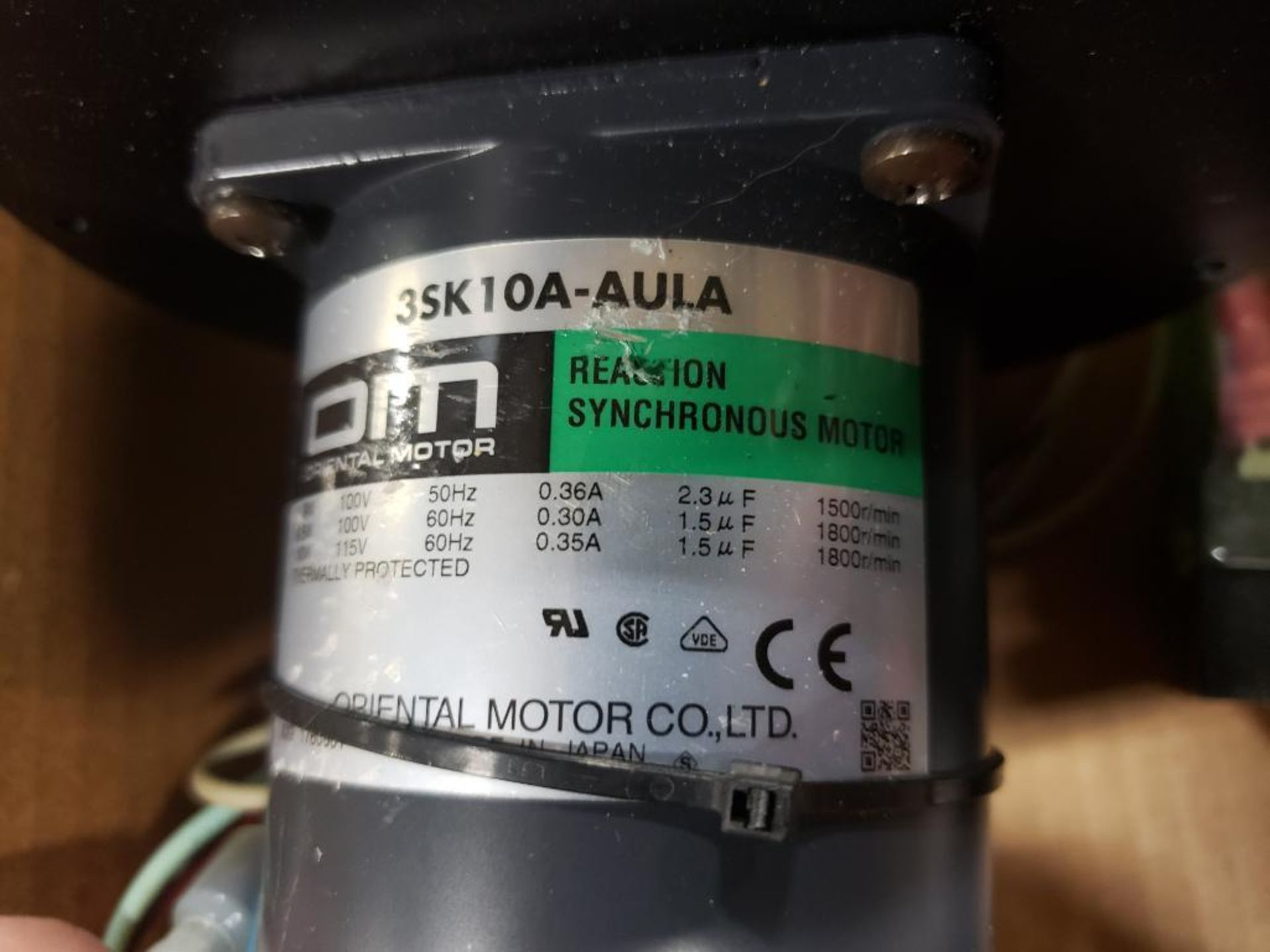 Qty 4 - Oriental Motors 3SK10A-AULA reaction synchronous motor. - Image 3 of 6