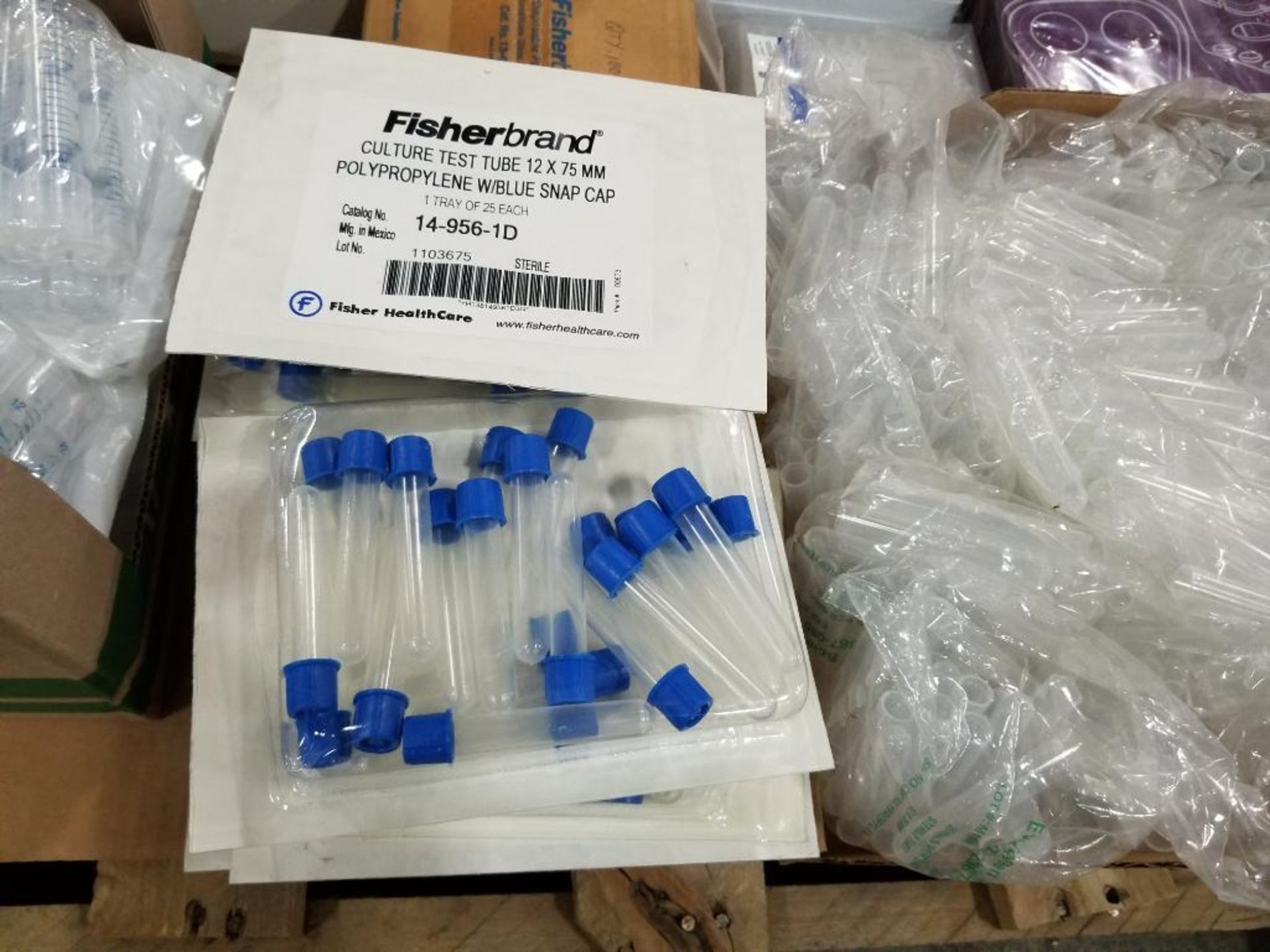 Pallet of assorted lab test equipment consumables. - Image 25 of 32