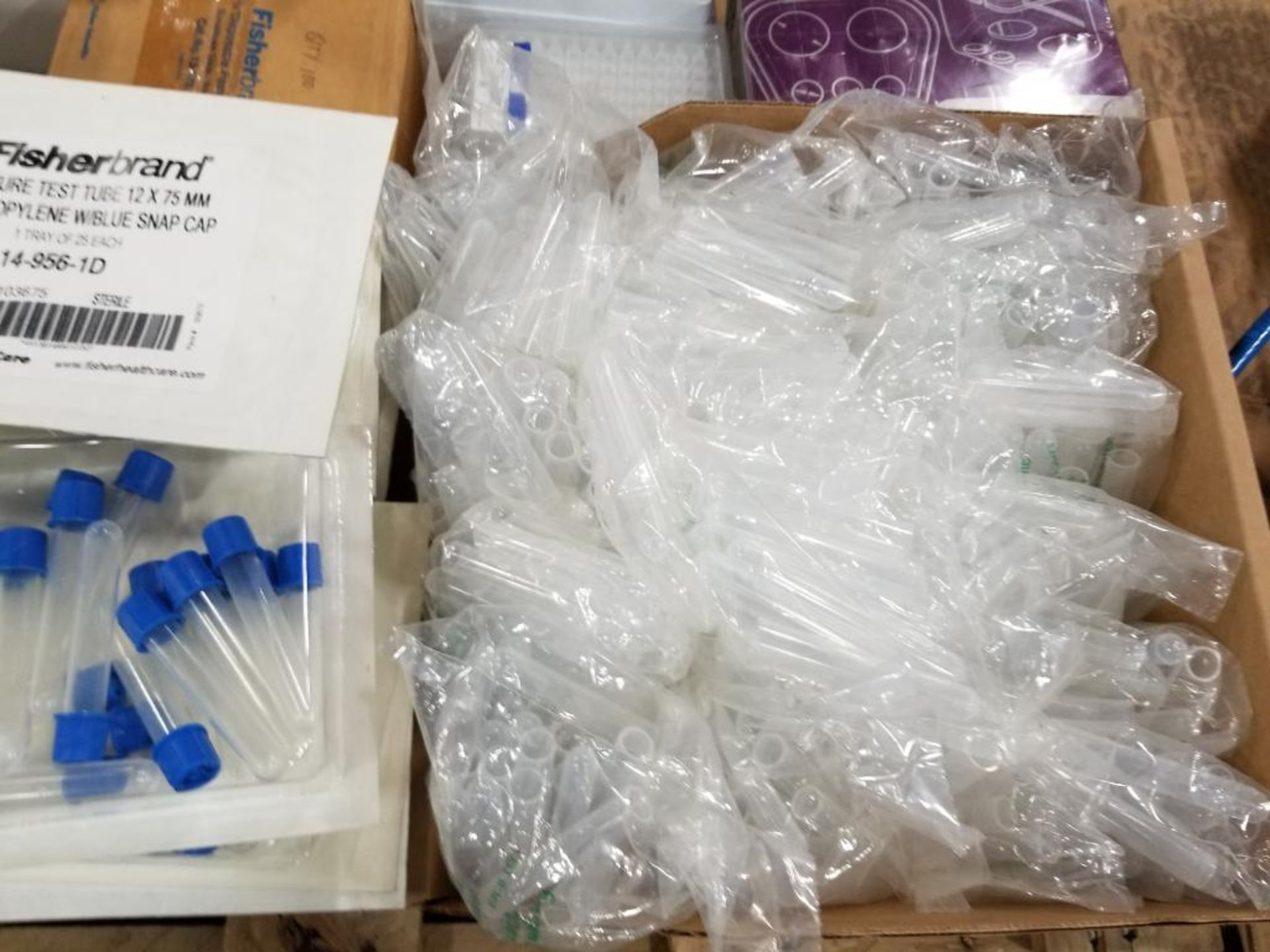 Pallet of assorted lab test equipment consumables. - Image 27 of 32