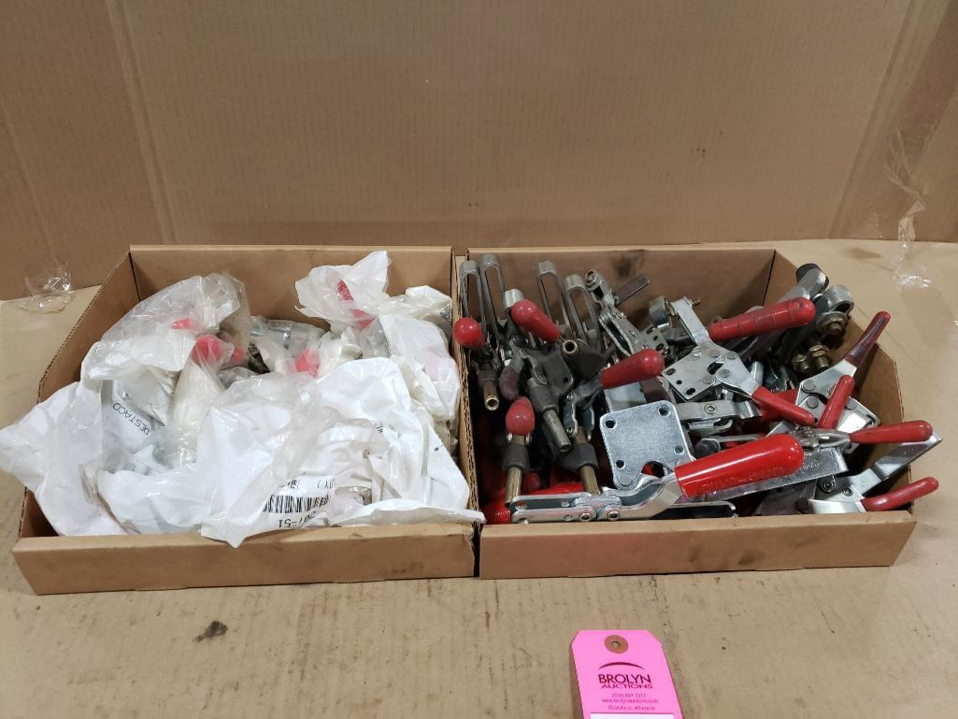 Large assortment clamps. De-Sta-Co.