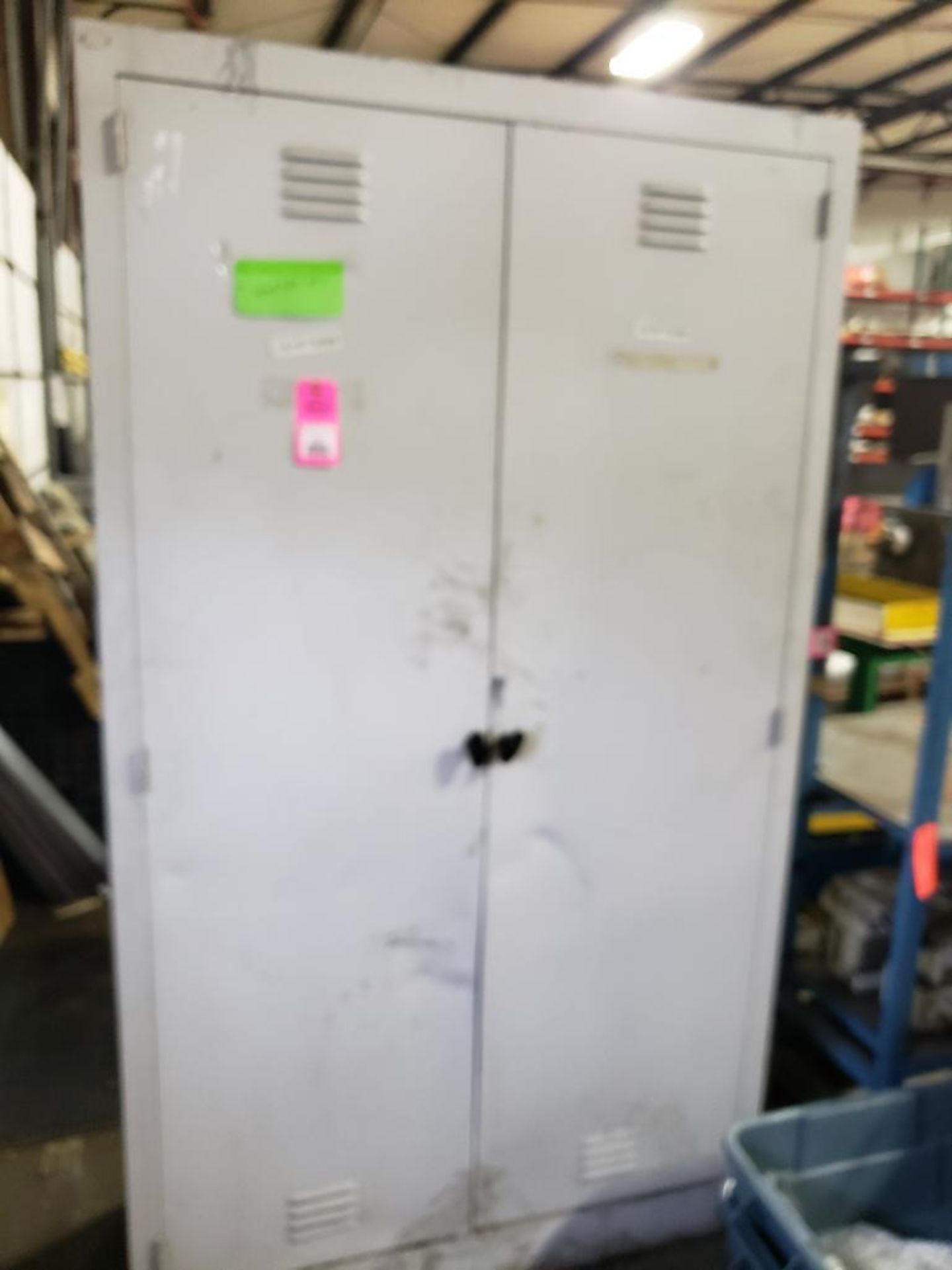 48x16x84 WxDxH metal, shop storage cabinet.