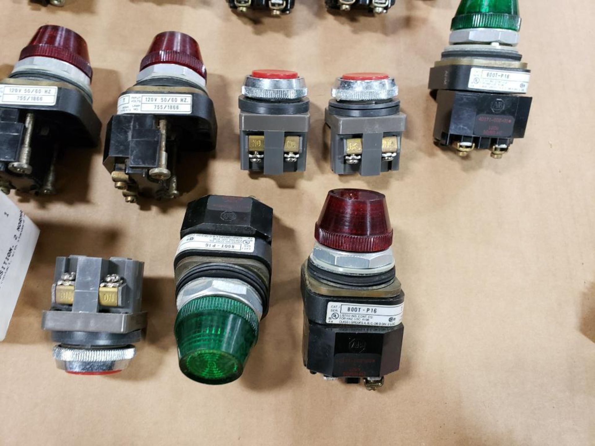 Assorted electrical buttons and relays. - Image 13 of 16