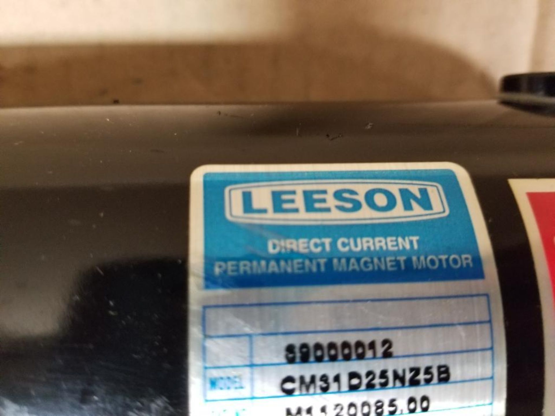 1/4HP Leeson CM31D25NZ5B direct current perm. magnet motor. 90V, 2500RPM, 31-Frame. - Image 3 of 6