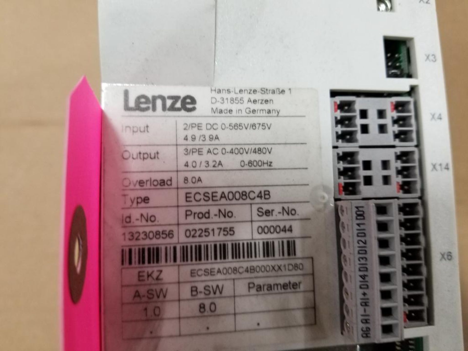 Lenze Type: ECSEA008C4B Servo axis module. - Image 3 of 5