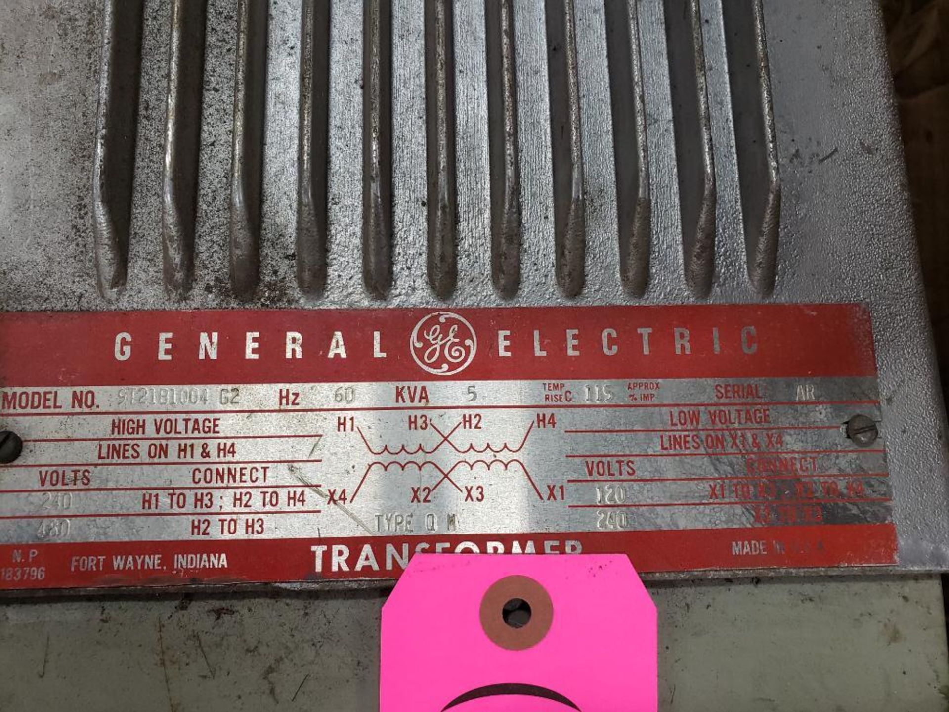 GE General Electric 9T21B1004-G2 transformer. 5kVA. - Image 3 of 12