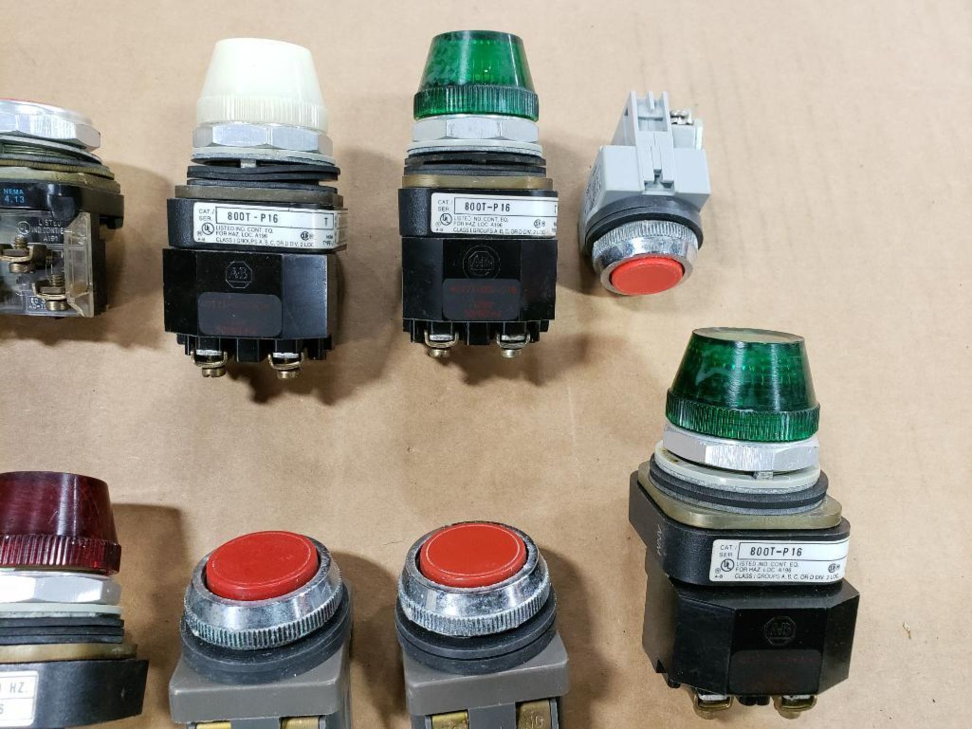 Assorted electrical buttons and relays. - Image 7 of 16