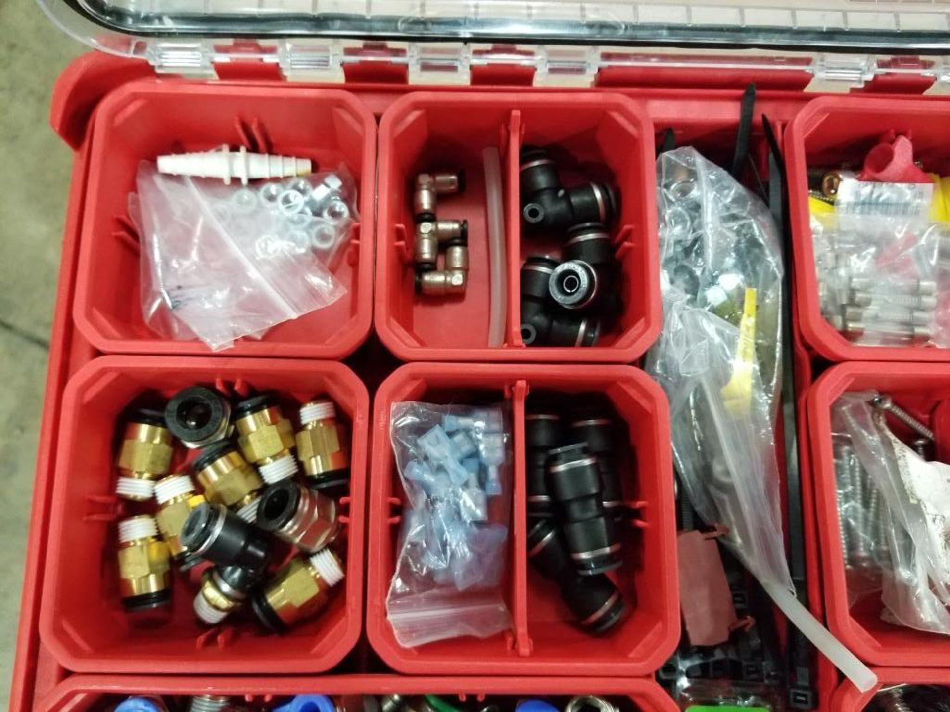 Qty 2 - Storage case with replacement air line/pneumatic fittings, cylinders. - Image 30 of 30