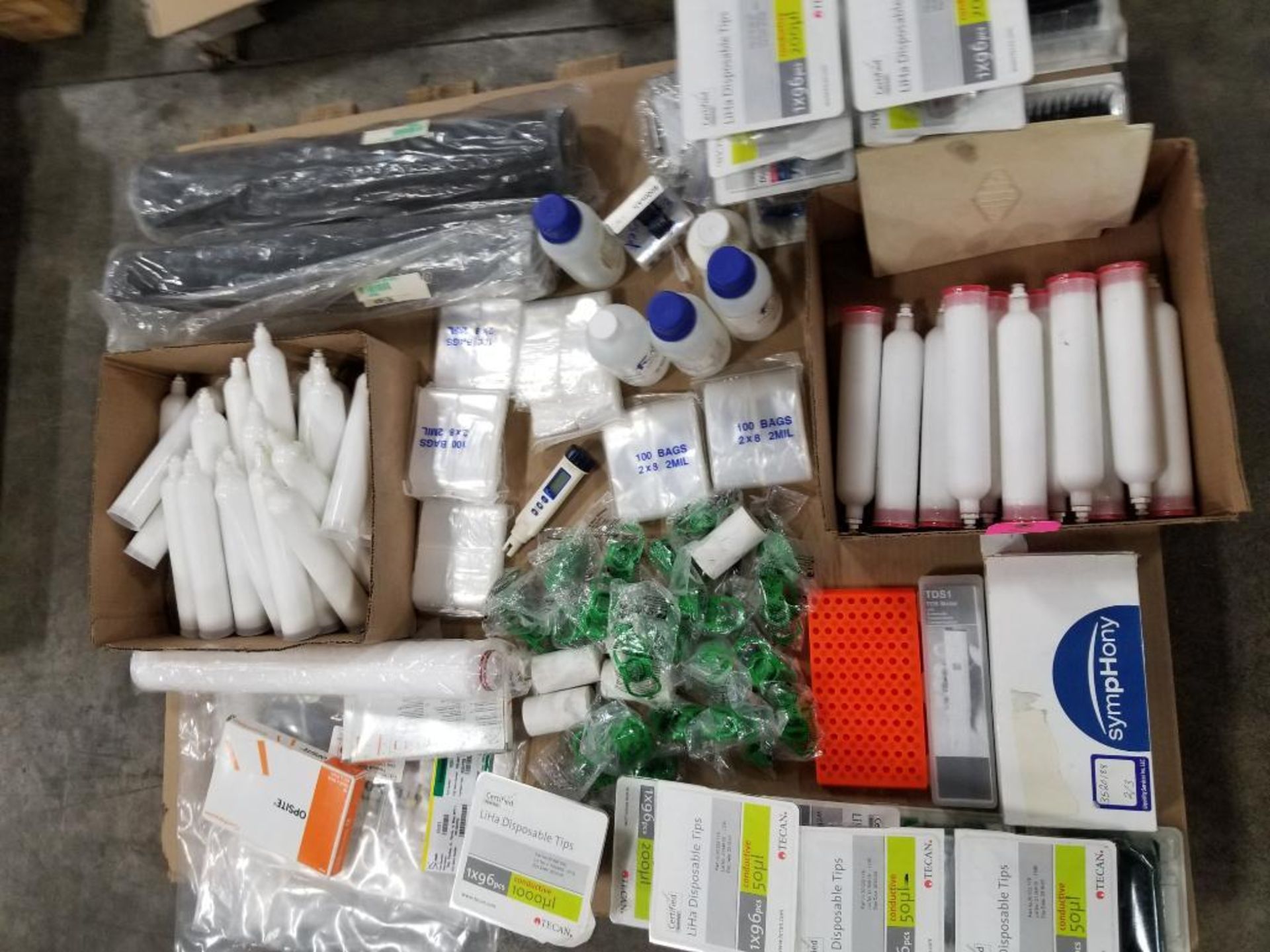 Pallet of assorted lab test equipment consumables. - Image 37 of 38