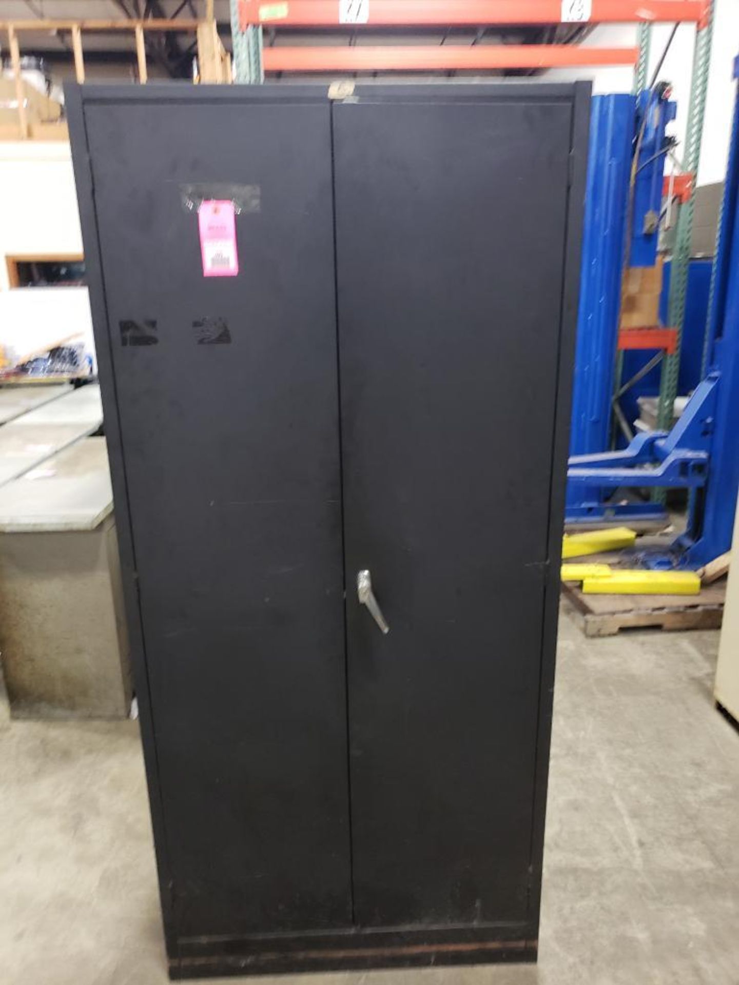 36x18x78 WxDxH metal, shop storage cabinet.