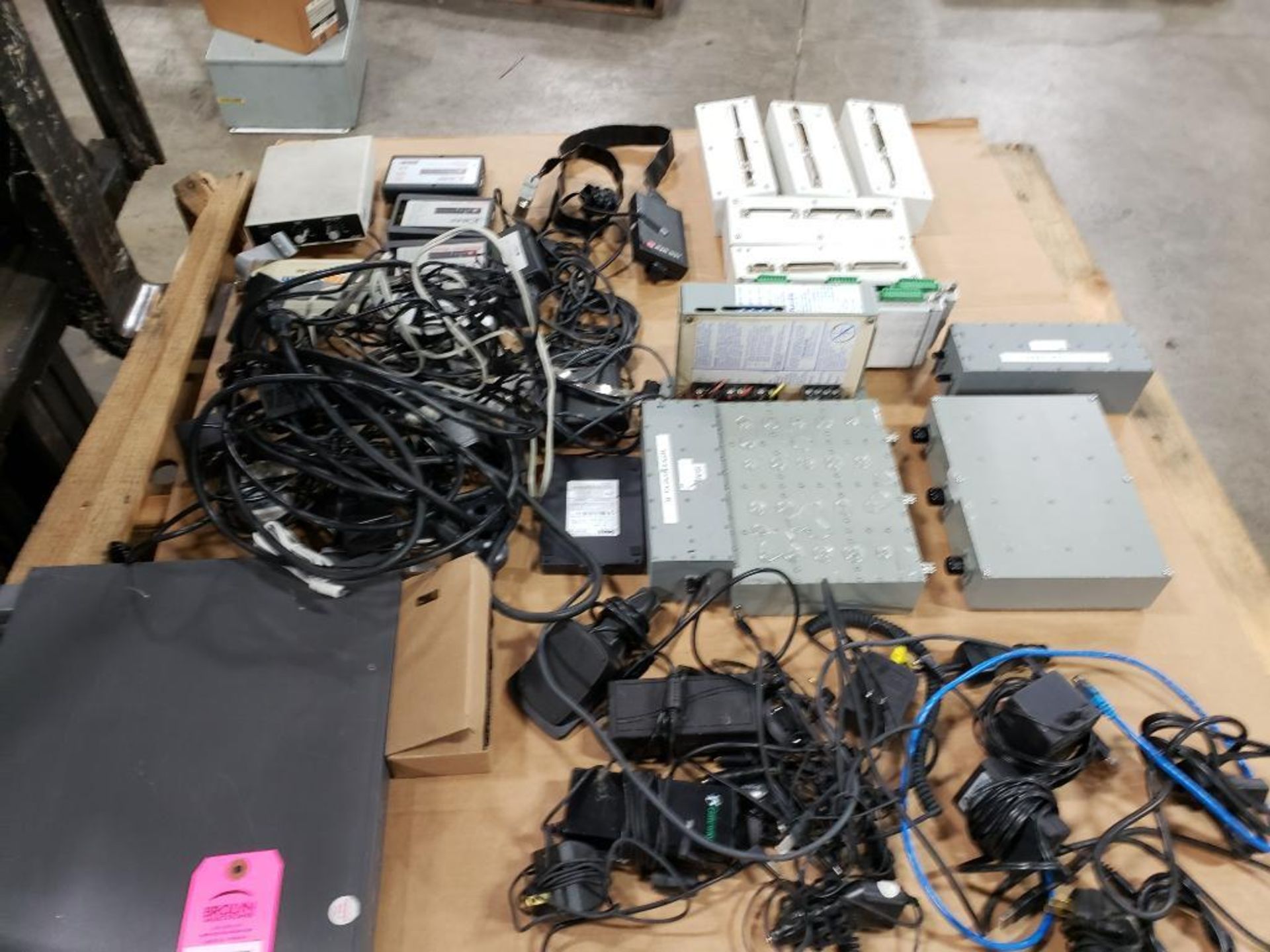 Pallet of assorted electrical.