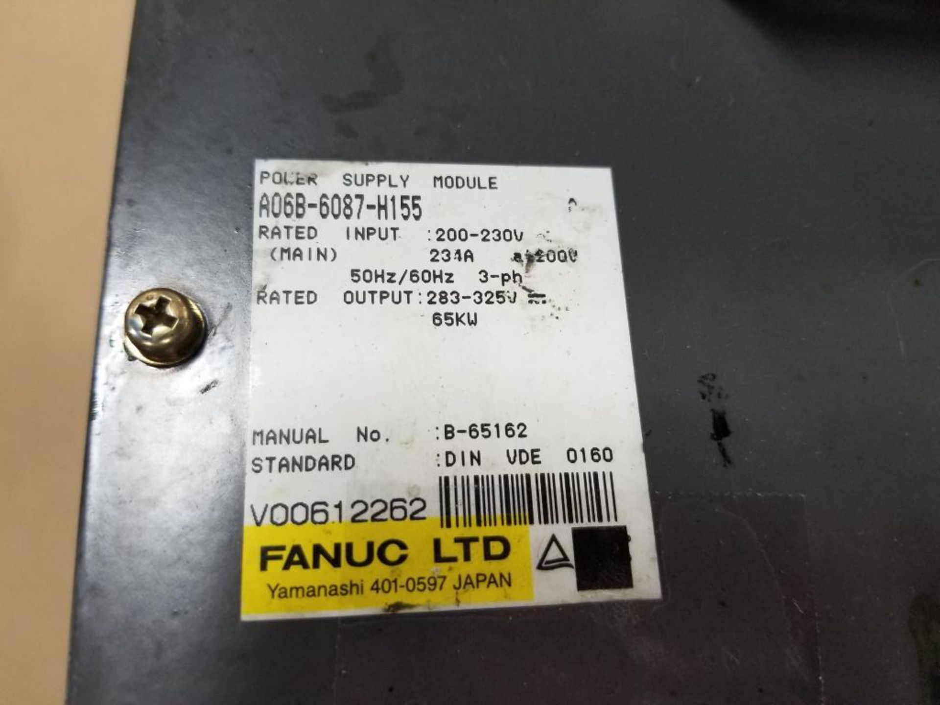 Fanuc A06B-6087-H155 power supply module. - Image 3 of 10