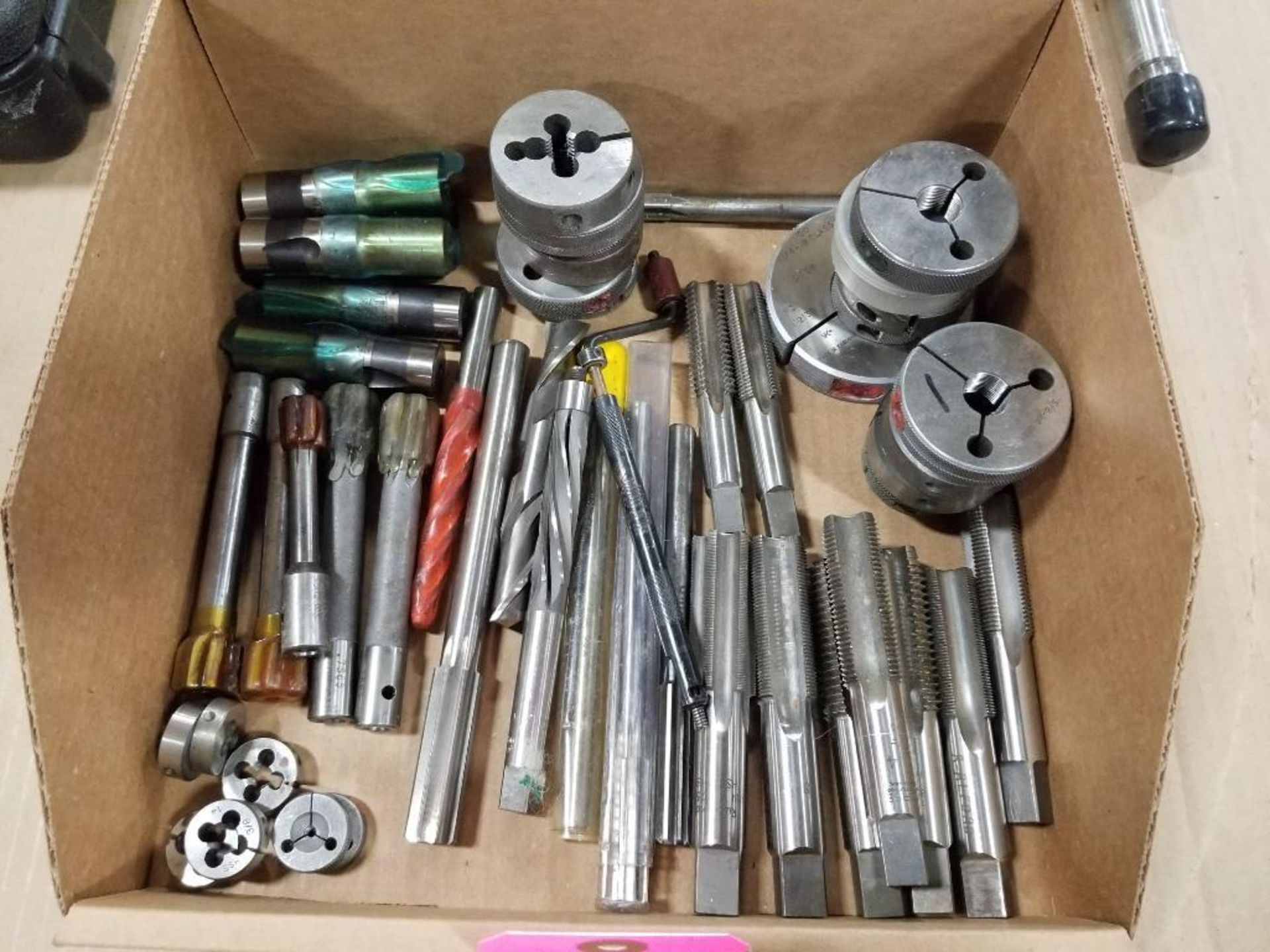 Assorted metalworking tooling. Cutters, taps, reamers.
