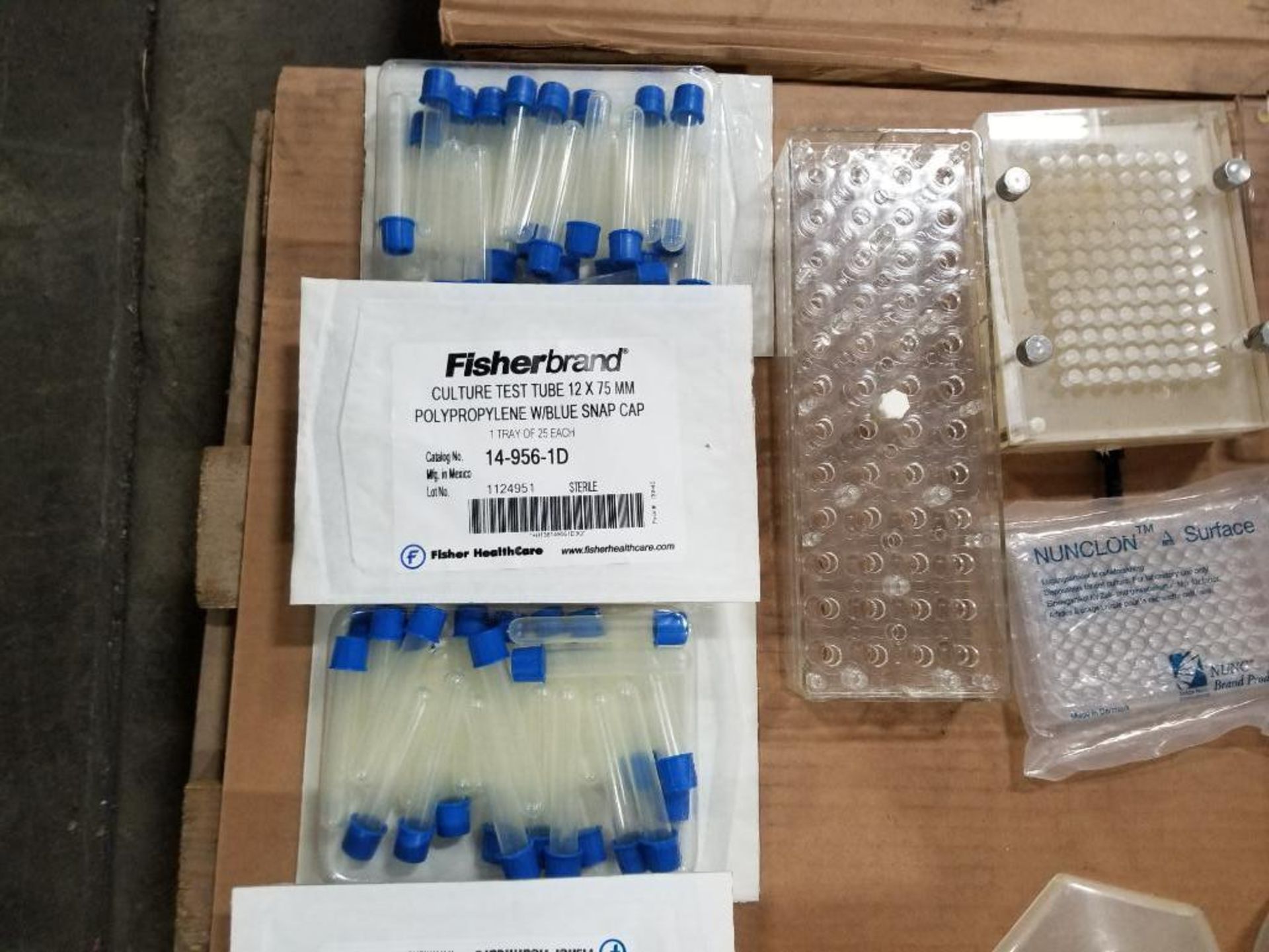 Pallet of assorted lab test equipment consumables. - Image 11 of 32