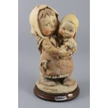 Giuseppe Armani Figurine Sister Holding Brother T