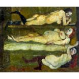 Richard Hackett (CA,NV,1917-1989) oil painting
