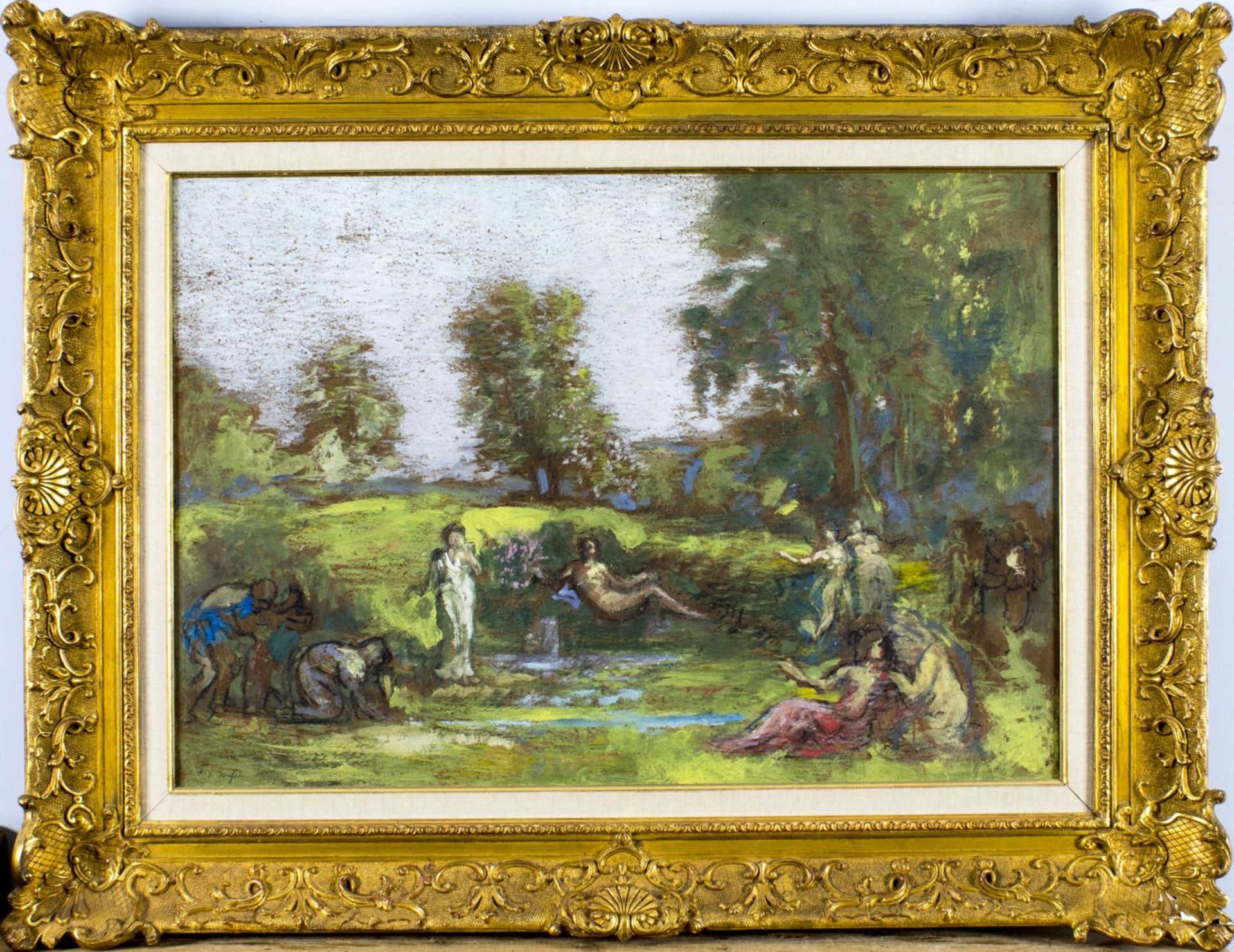 Karl Xavier Roussel (France,1867-1944) oil painting antique - Image 3 of 19